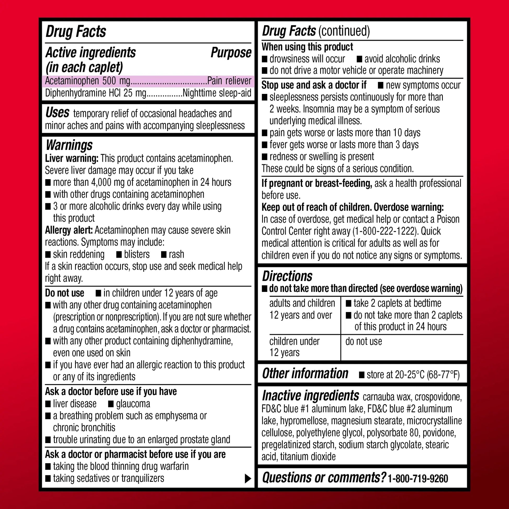 Amazon Basic Care Acetaminophen PM, Pain Reliever Plus Nighttime Sleep Aid, Blue, 100 Count Amazon Basic Care uk supplements