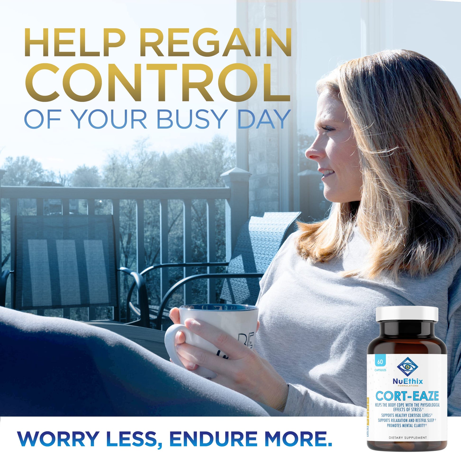 NuEthix Formulations Relaxation Supplement Bundle: Cort-Eaze Cortisol-Control Supplement, 60 Capsules, 30 Servings and Relax Liposomal, 2 Fluid Ounces, 30 Servings NuEthix Formulations uk supplements
