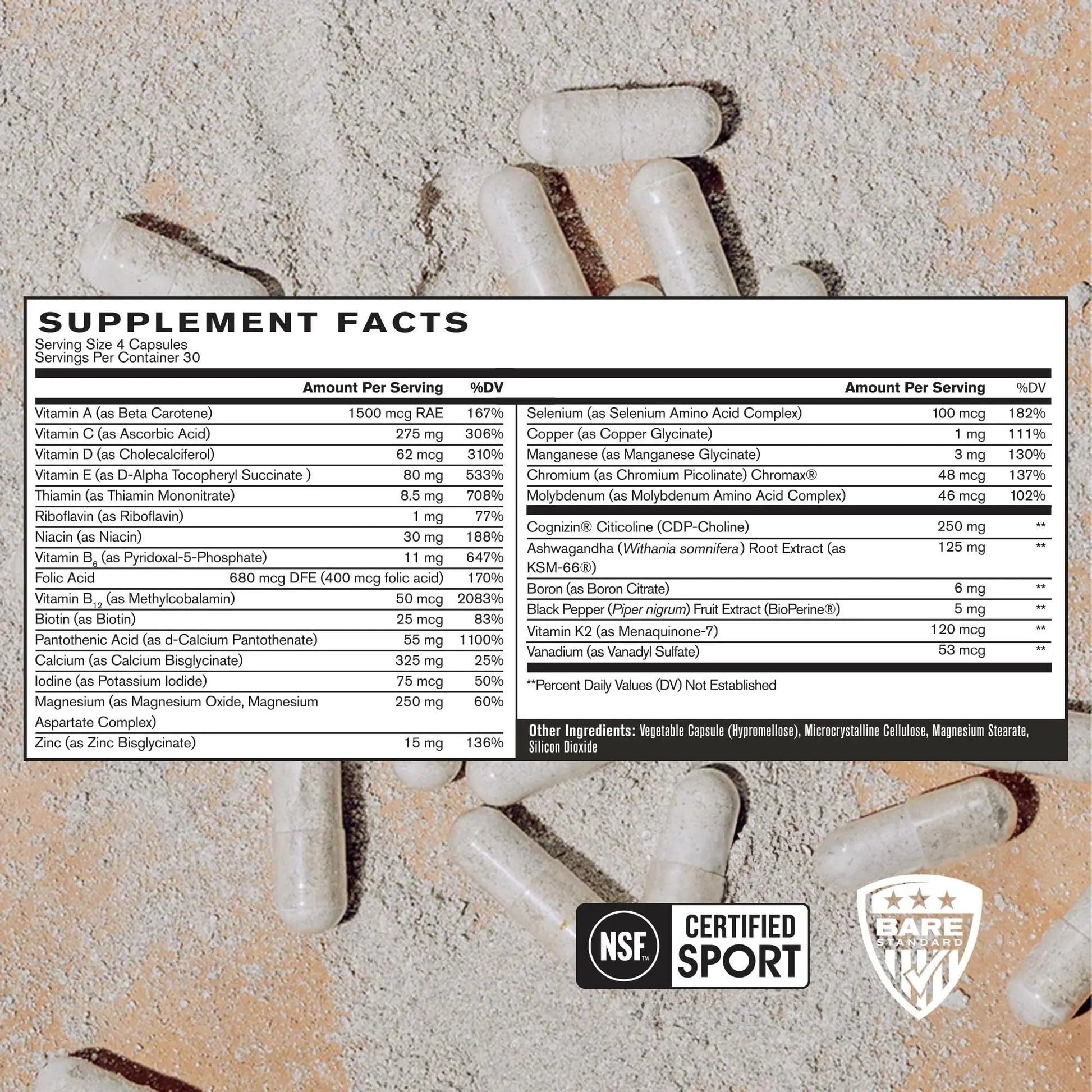 BARE PERFORMANCE NUTRITION BPN Strong Multi-Vitamin 30 Day Supply + Recover Post-Workout Muscle Recovery Drink Mix BARE PERFORMANCE NUTRITION uk supplements