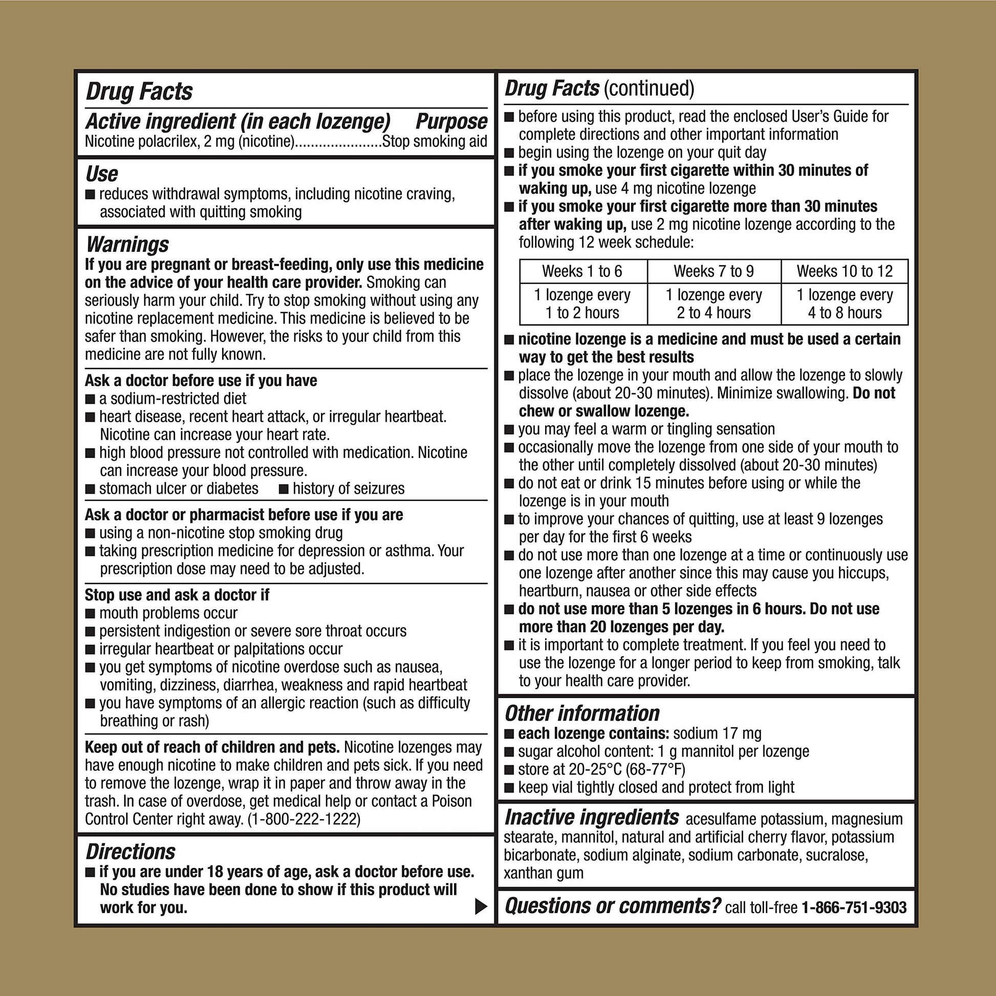 GoodSense Nicotine Polacrilex Lozenge, 2 mg (nicotine), Stop Smoking Aid GoodSense uk supplements