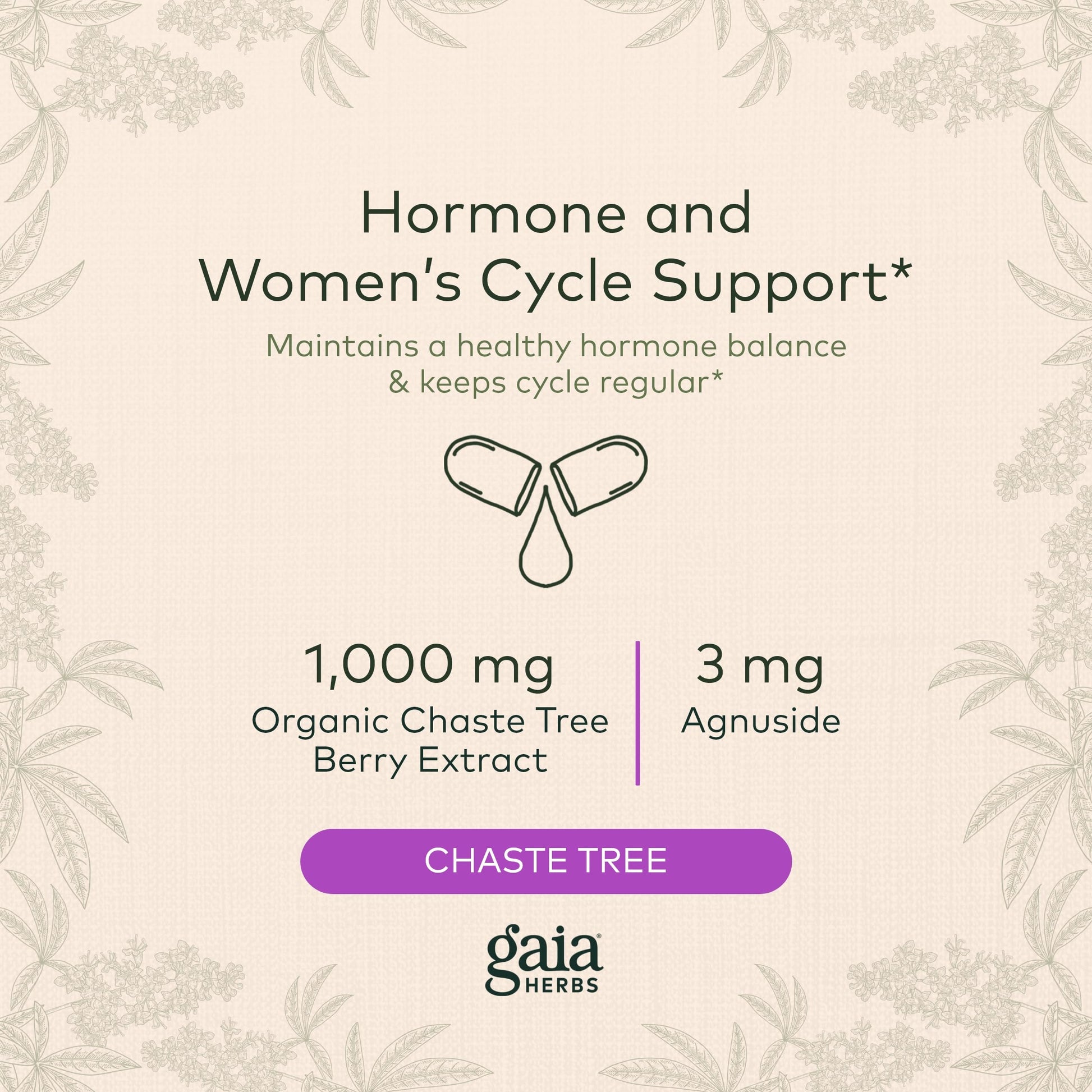 Gaia Herbs, Vitex Berry Vegan Liquid Phyto Capsules - PMS Support Supplement, Chaste Tree berry Gaia Herbs uk supplements