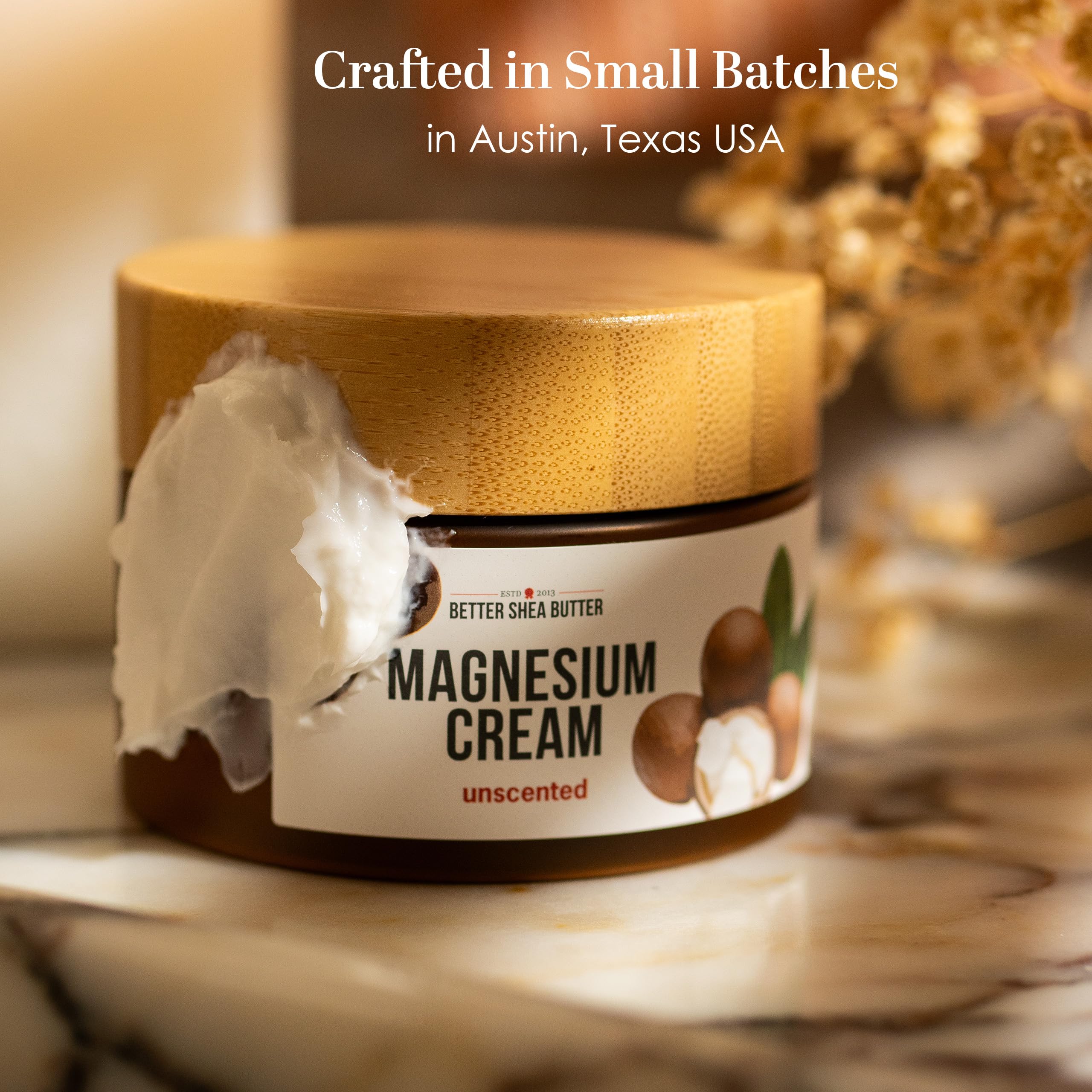 Better Shea Butter Magnesium Cream for Leg Cramps | Relieves Muscle Tension | Night Lotion Safe for Pregnancy, Kids and Babies | Organic and Natural Ingredients | Vegan, Made in USA | (Unscented) Better Shea Butter uk supplements