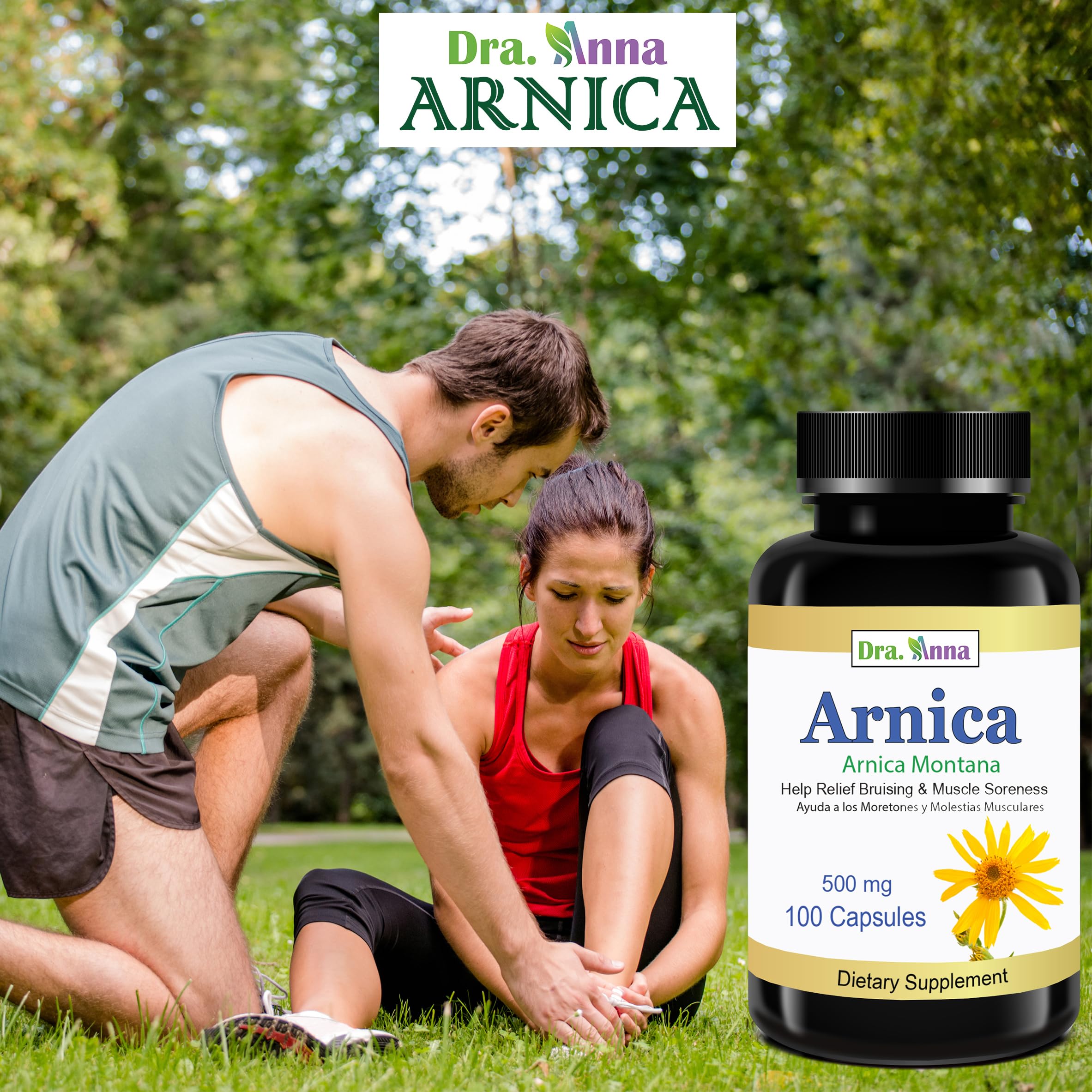 Arnica Montana Capsules 500mg 100 Capsules DRA. ANNA uk supplements