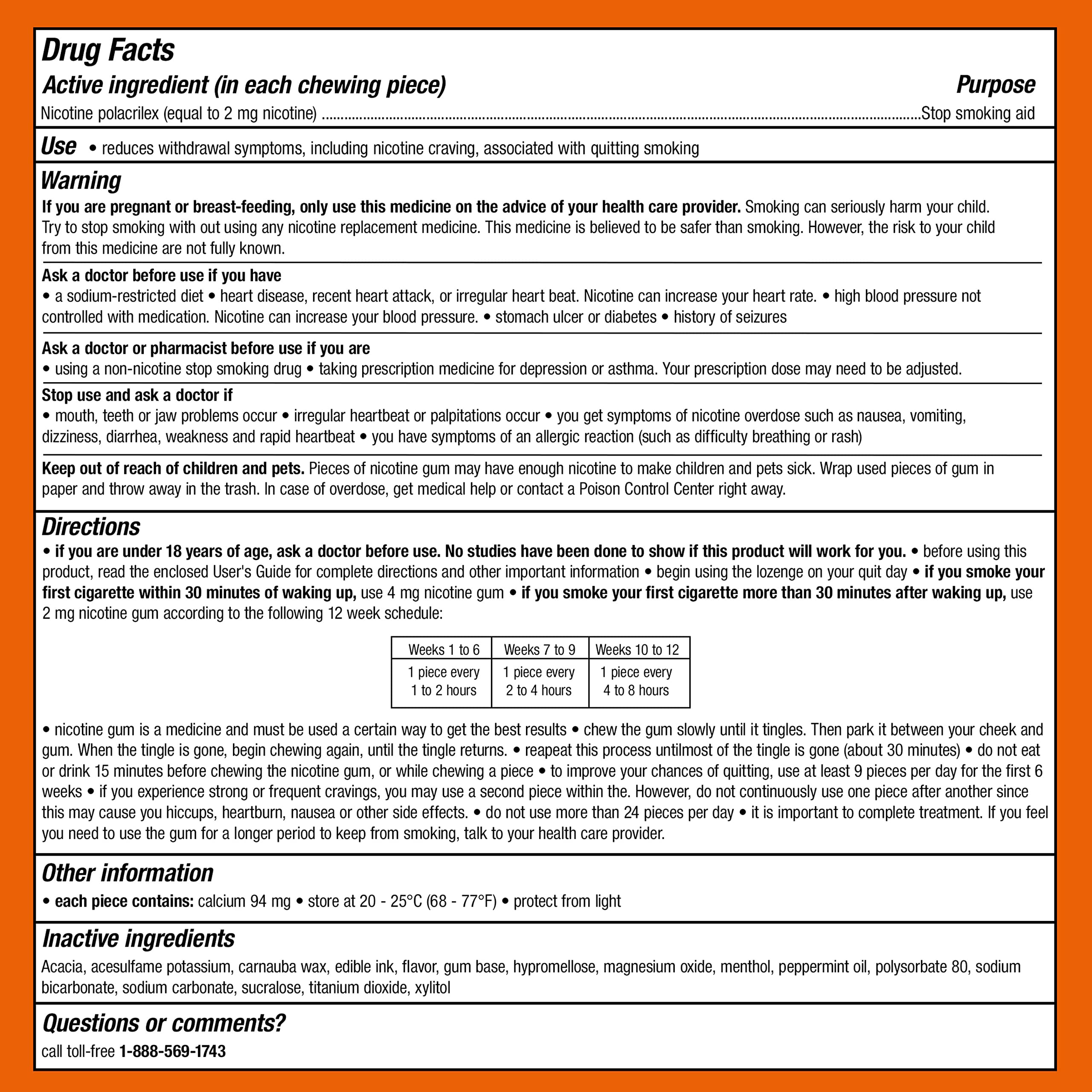 Nicorette 2 mg Nicotine Gum to Help Stop Smoking - Fruit Chill Flavored Nicorette uk supplements