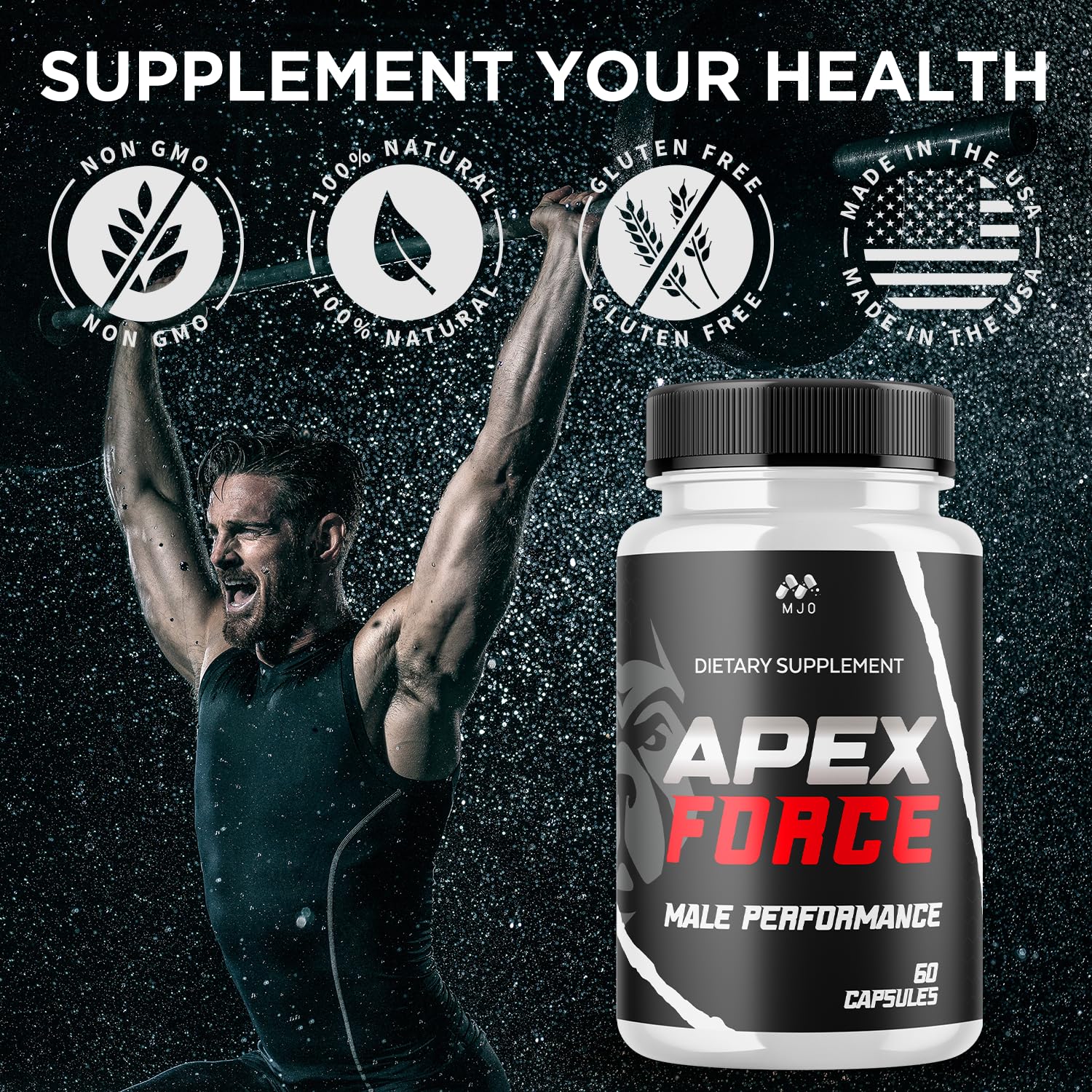 Apex Force Capsules, Official ApexForce Supplement Pills with All Natural Ingredients, Apex Force Maximum Strength Support with Premium Vitamins for Advanced Health & Overall Wellness (60 Capsules) MJO uk supplements