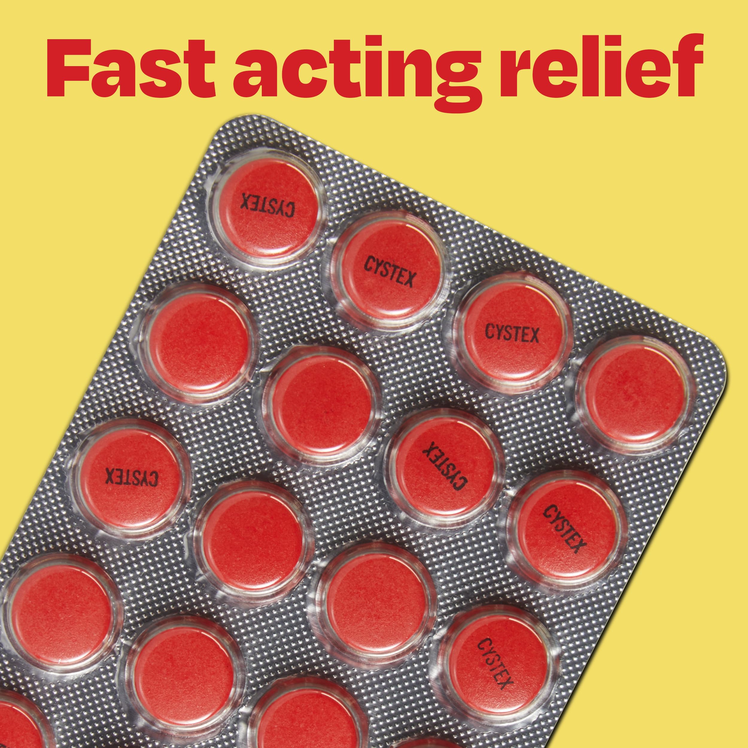 Cystex Dual-Action UTI Pain Relief & Prevention Tablets - 2-in-1 Formula Relieves Burning, Urgency, & Discomfort While Slowing Bacterial Growth - Non-Staining, Fast-Acting - 48-Count Cystex uk supplements