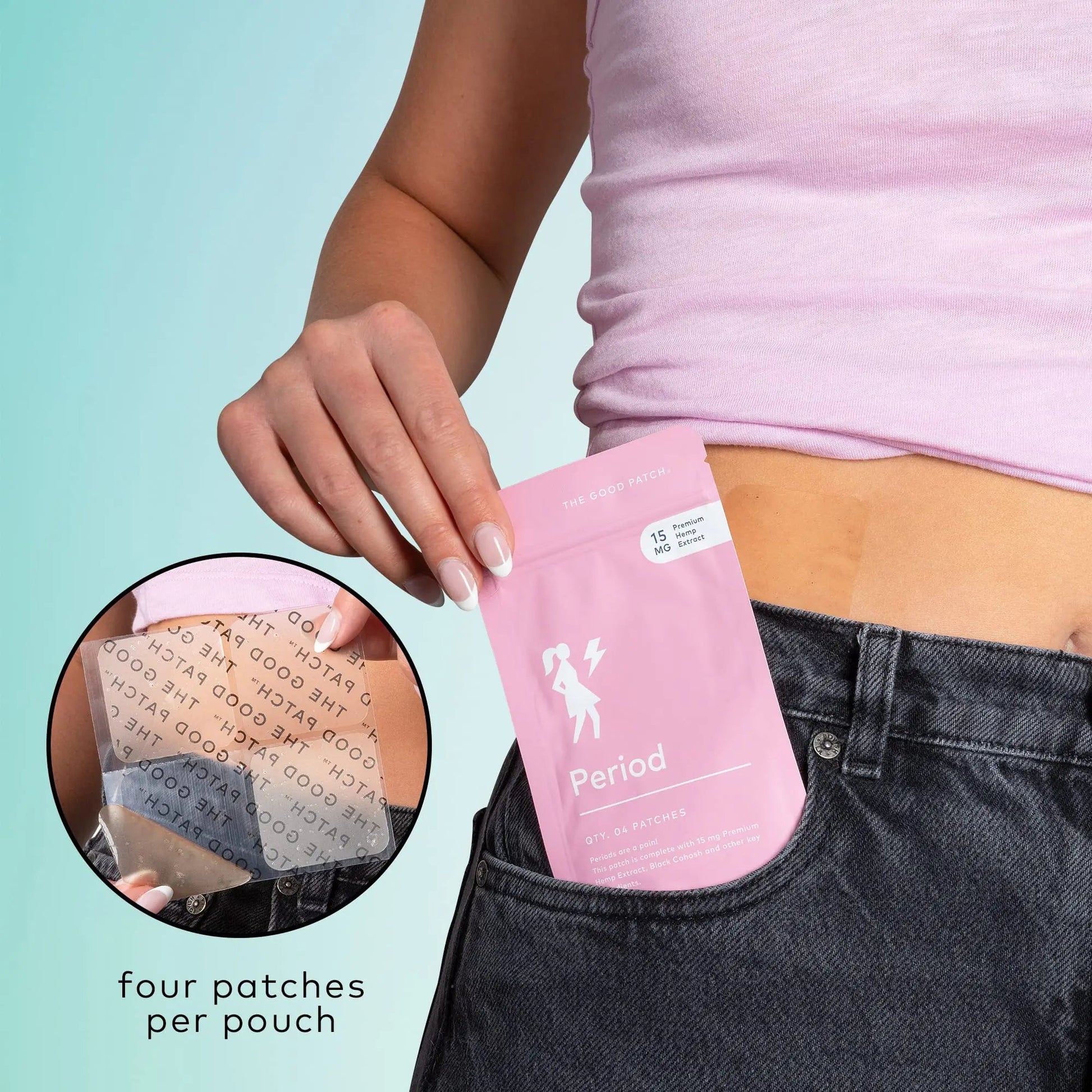 The Good Patch Period Patch with Hemp for Cramps, Sustained Release for up to 12 Hours, Natural Patch with Hemp, Black Cohosh, Plant Powered Wearable Wellness (16 Total Patches) The Good Patch uk supplements