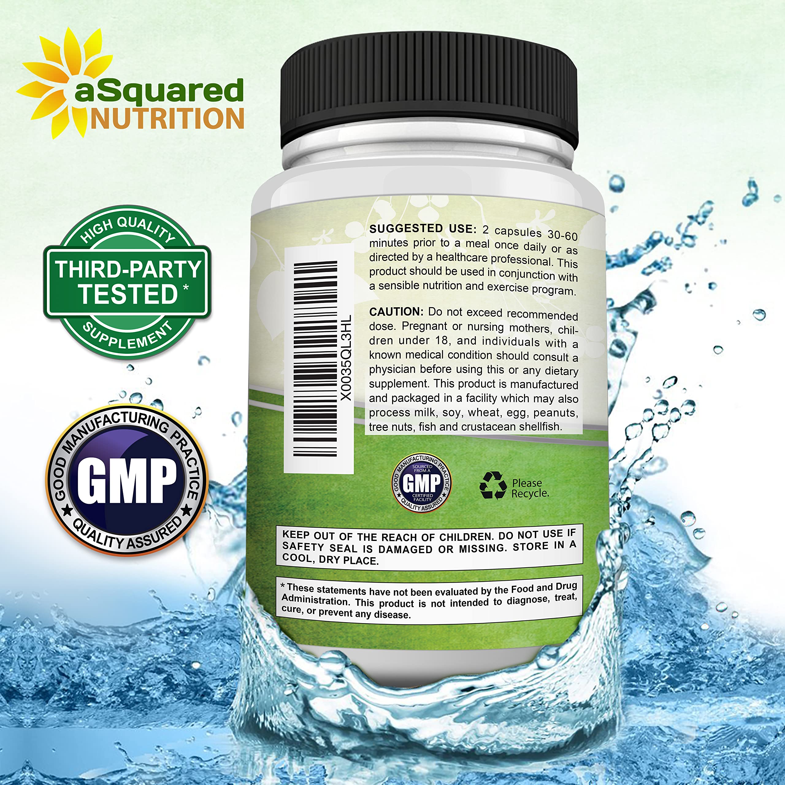 aSquared Nutrition Garcinia Cambogia 1600mg-180 Capsules-Natural Pure Extract Pills aSquared Nutrition uk supplements