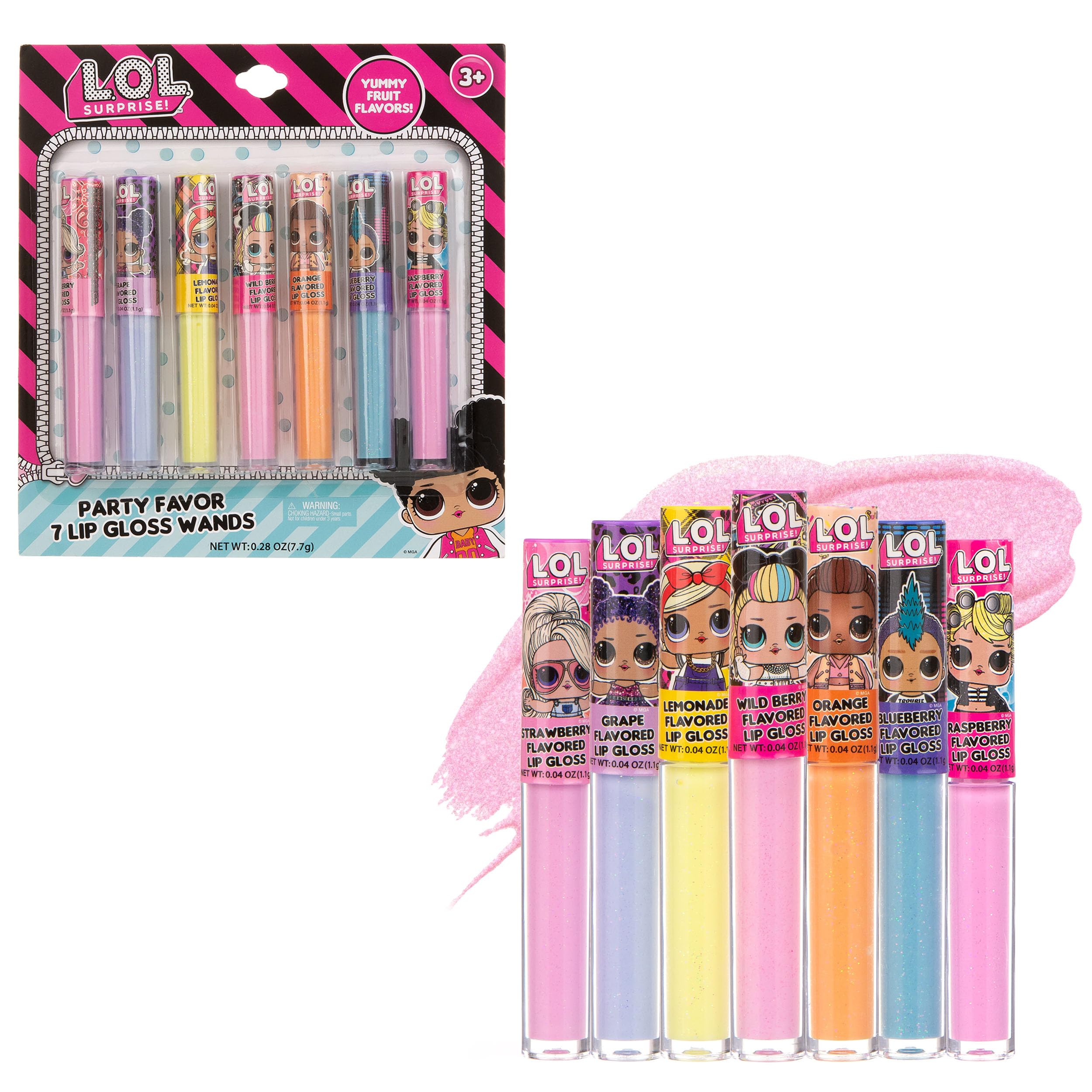 L.O.L Surprise 7-Pack Lip Gloss for Girls, Lol Lip Gloss L.O.L. Surprise! uk supplements