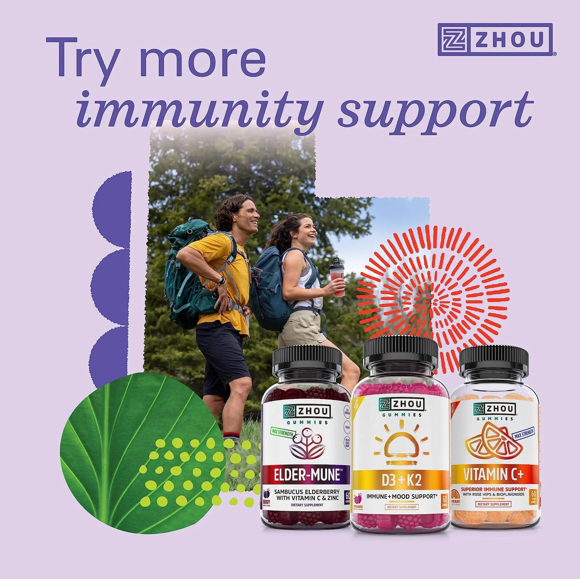 Zhou Daily Boost - Probiotic Multivitamin for Women & Men, Immune Support, Antioxidant & Eye Health Supplement with Vitamin A, Vitamin C ZHOU uk supplements