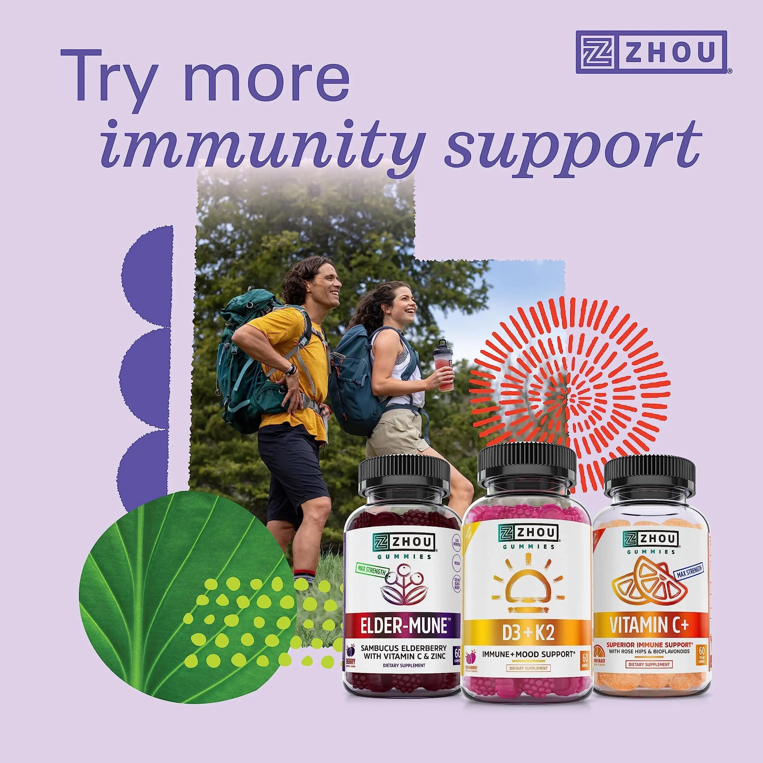 Zhou Daily Boost - Probiotic Multivitamin for Women & Men, Immune Support, Antioxidant & Eye Health Supplement with Vitamin A, Vitamin C ZHOU uk supplements