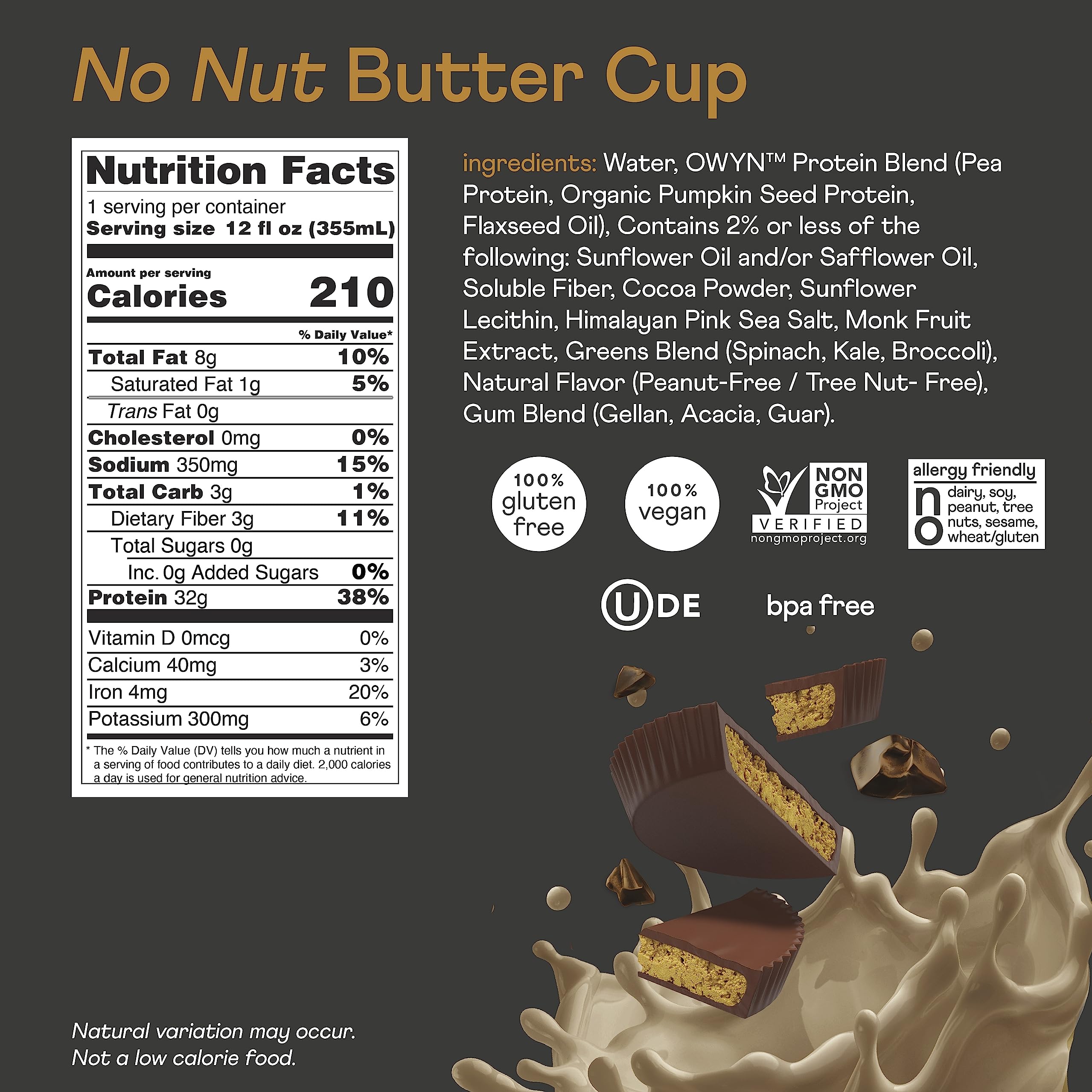 OWYN Only What You Need Pro Elite Vegan High Protein Keto Shake, 32g Protein, 9 Amino OWYN Only What You Need uk supplements