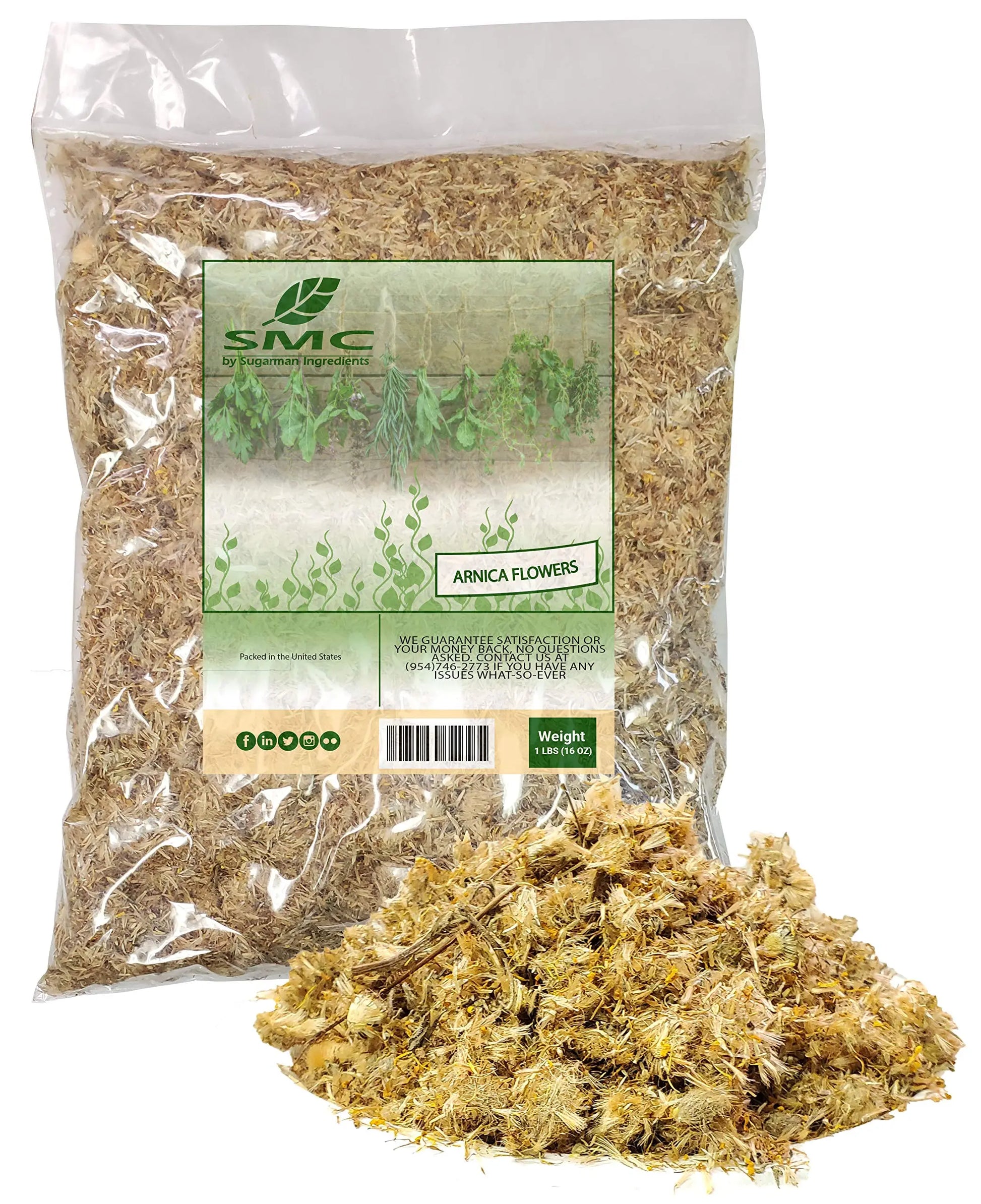 Naturejam Arnica Flowers-Arnica Mexicano 1 Pound-Mountain Daisy, Leopards Bane Bulk Bag Naturejam uk supplements