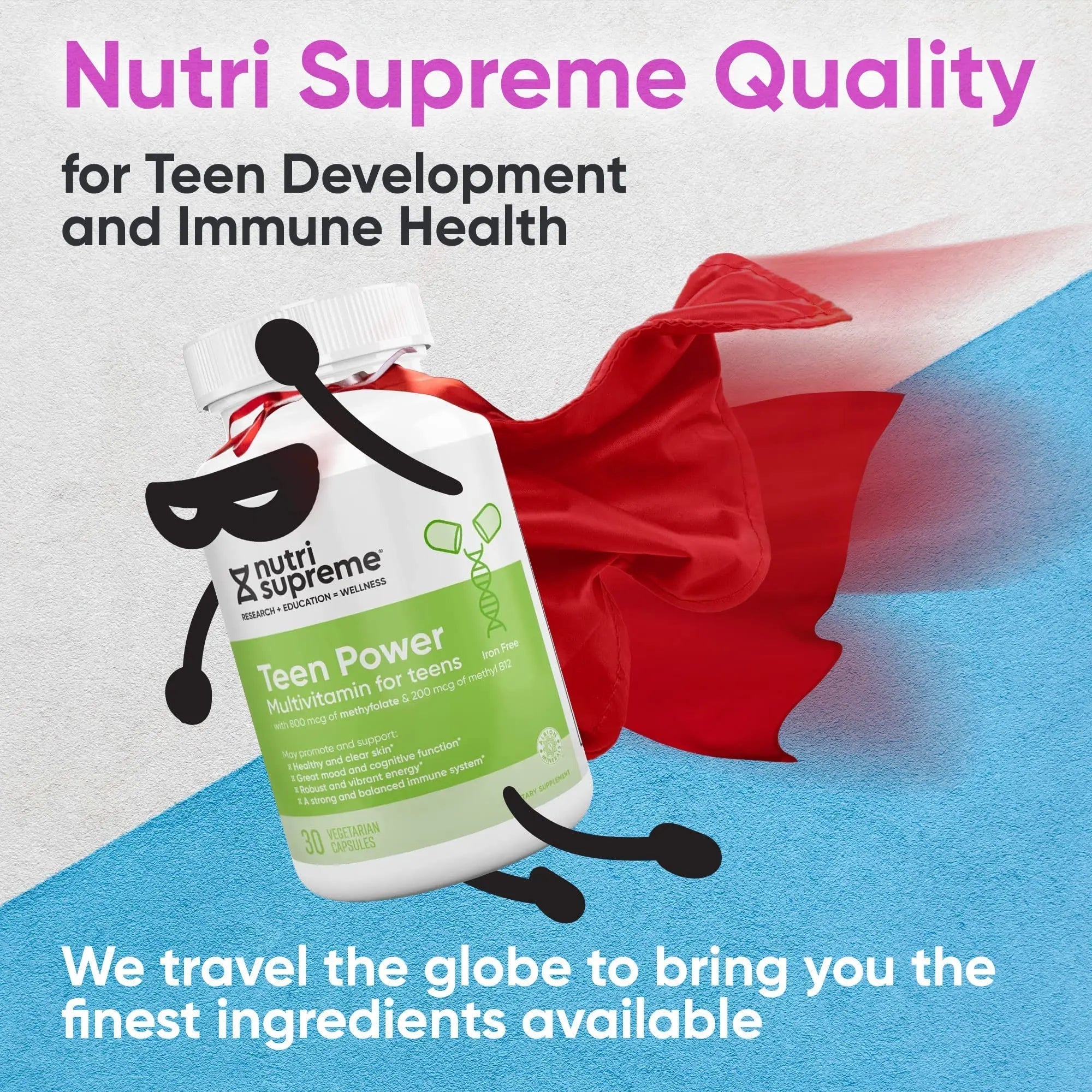 Nutri Supreme Teen Multivitamin for Boys and Girls 12-17, Best Kosher One Per Day Teen Vitamins, Formulated for Teen Development NUTRI-SUPREME RESEARCH uk supplements