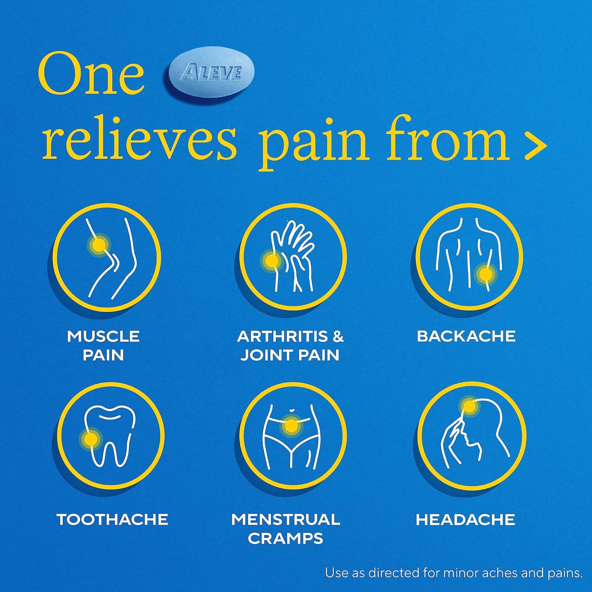 Aleve Pain Reliever & Fever Reducer Naproxen Sodium Caplets, Body Pain Relief, 270 Count Aleve uk supplements