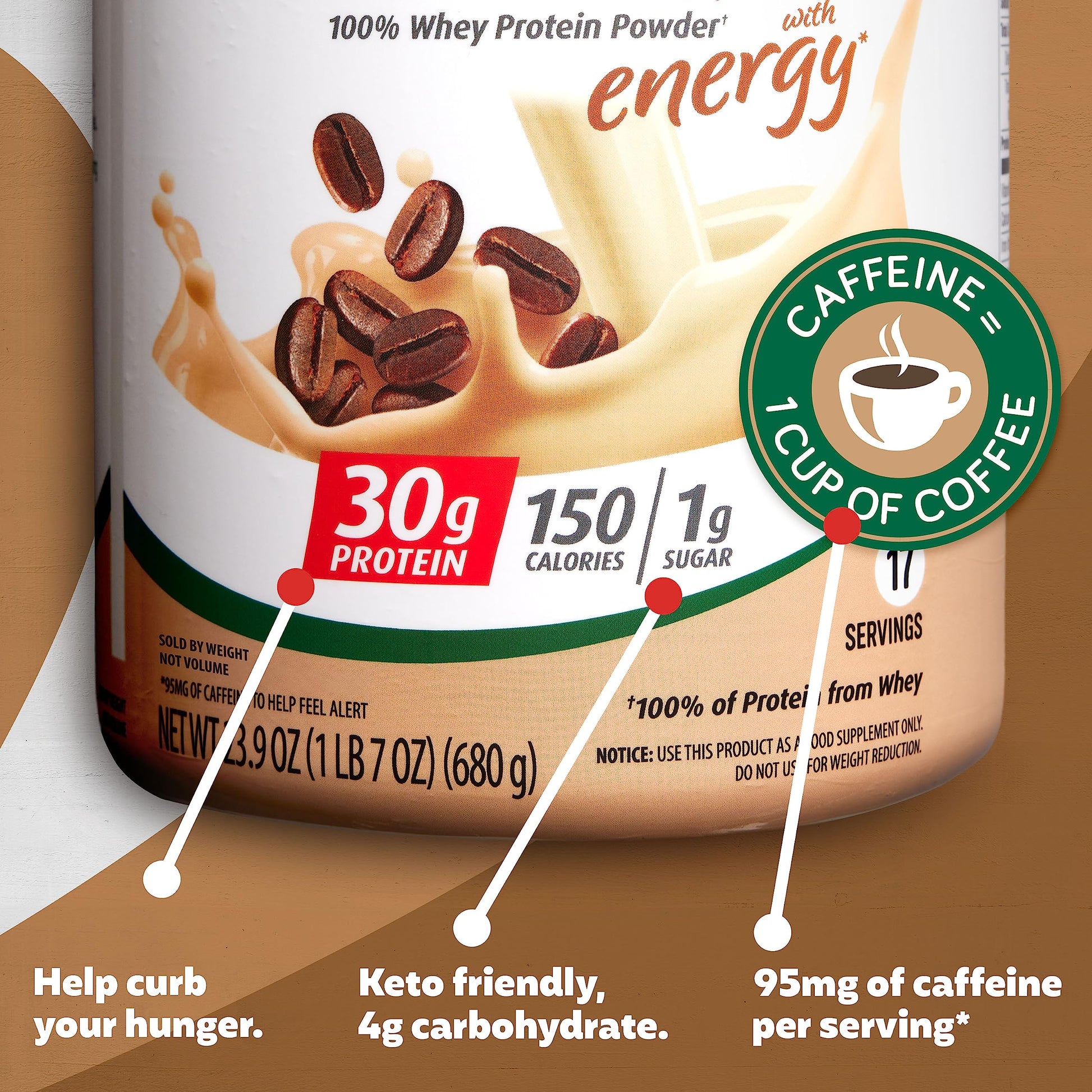 Premier Protein Powder, Cafe Latte , 30g Protein, 1g Sugar, 100% Whey Protein Premier Protein uk supplements
