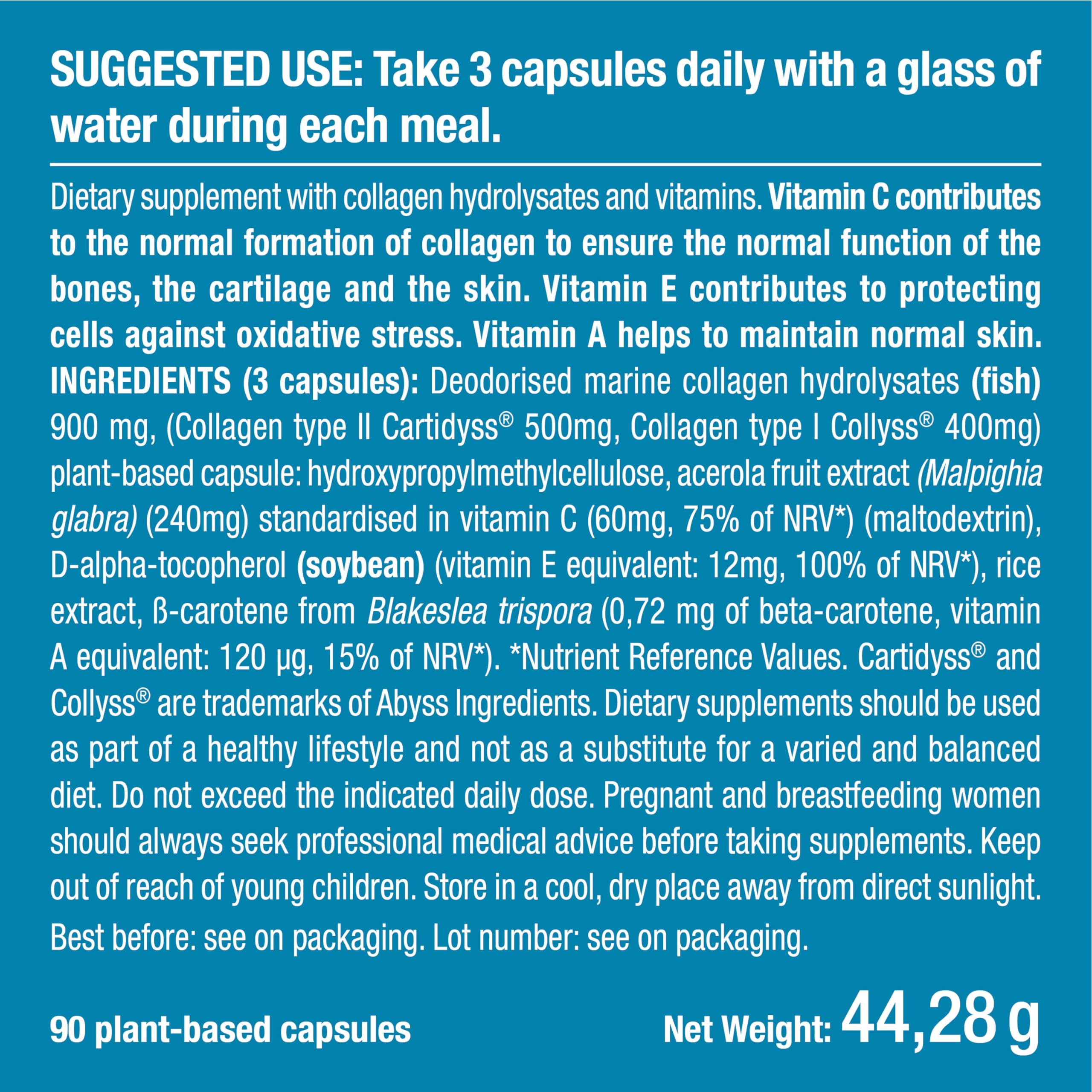 Pure Marine Collagen (900mg) - Enriched with Vitamins C and E – Patented Premium Type I & II Hydrolysed Collagen Plastimea uk supplements