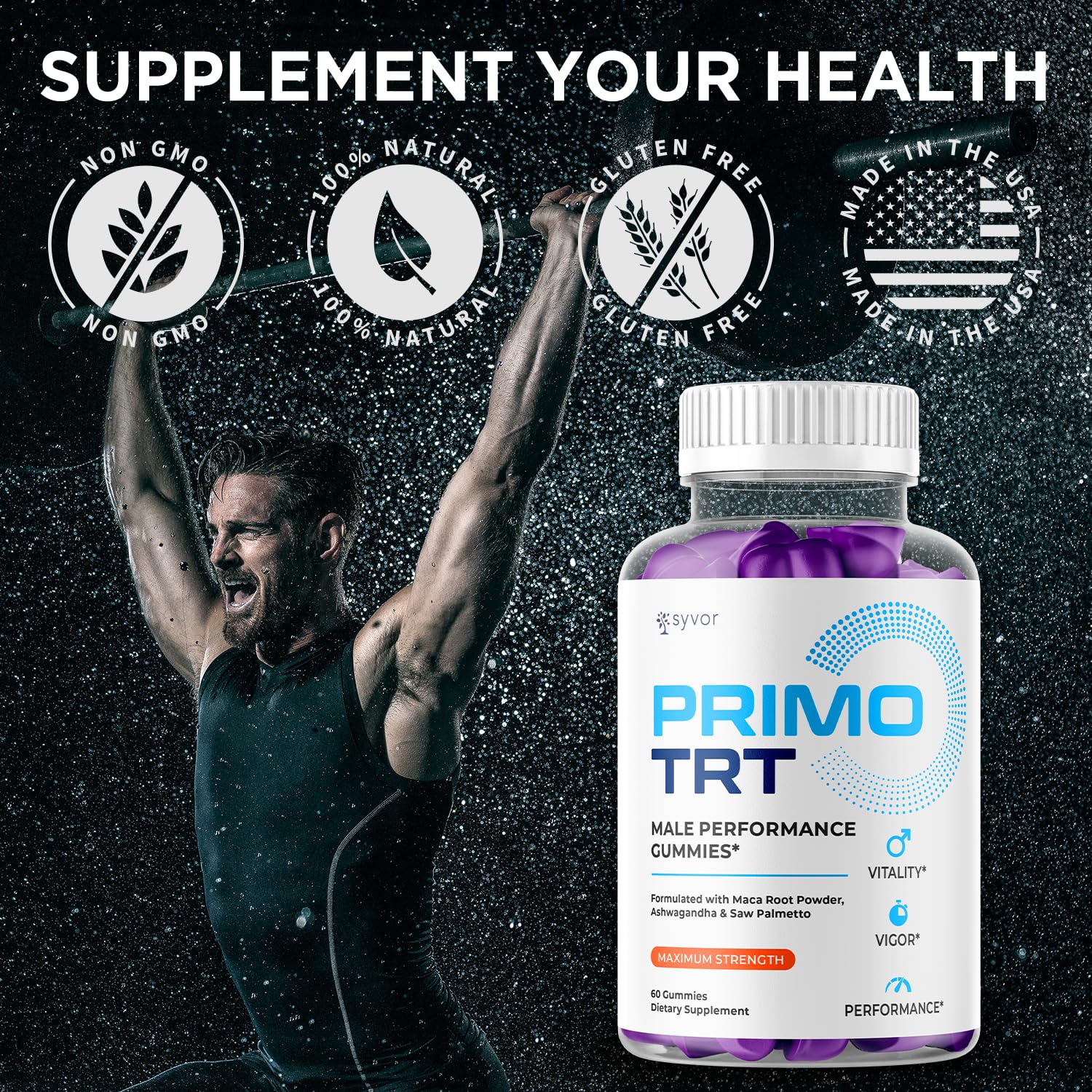 (2 Pack) Primo TRT Gummies for Men, Official Primo TRT Male Performance Gummys with Maximum Strength Ingredients, Advanced PrimoTRT Male Health Support Supplement with Premium Vitamins (120 Gummies) S.O Labs uk supplements