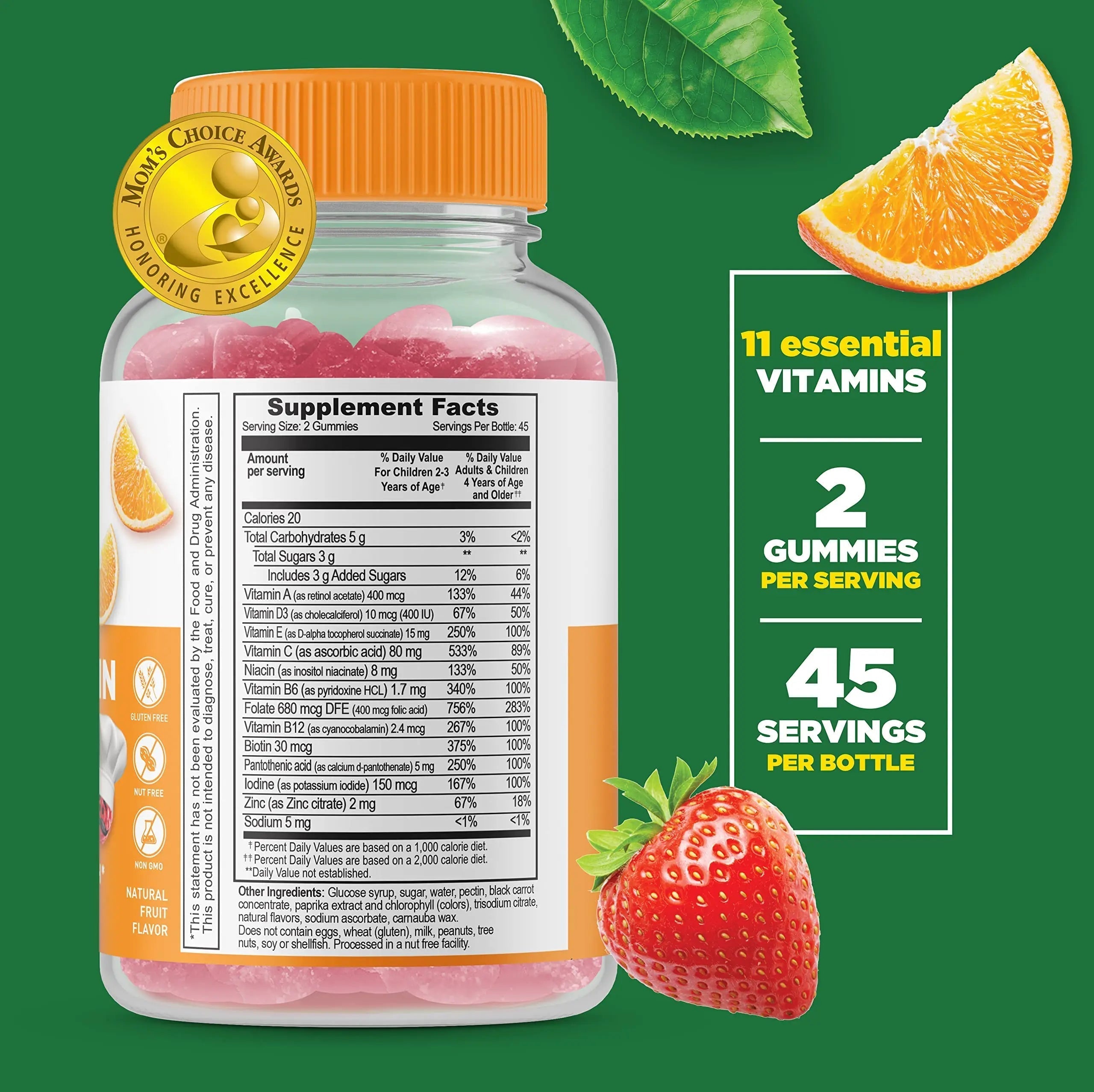 Lifeable Multivitamin Kids + Prebiotic Fiber Kids, Gummies Bundle - Great Tasting, Vitamin Supplement Lifeable uk supplements