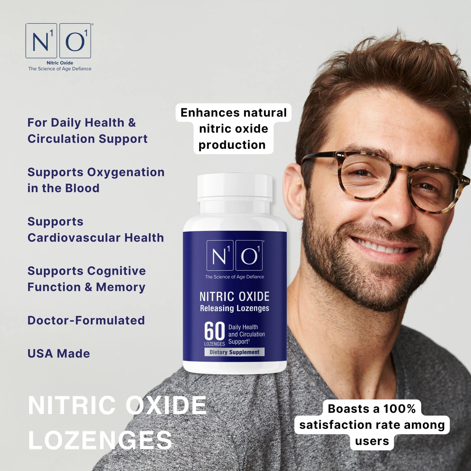 N1O1 Nitric Oxide Lozenges - 60 Count - Nitric Oxide Supplement for Heart Health, Circulation, Energy, Blood Flow, Oxygenation, Healthy Blood Pressure N1O1 uk supplements