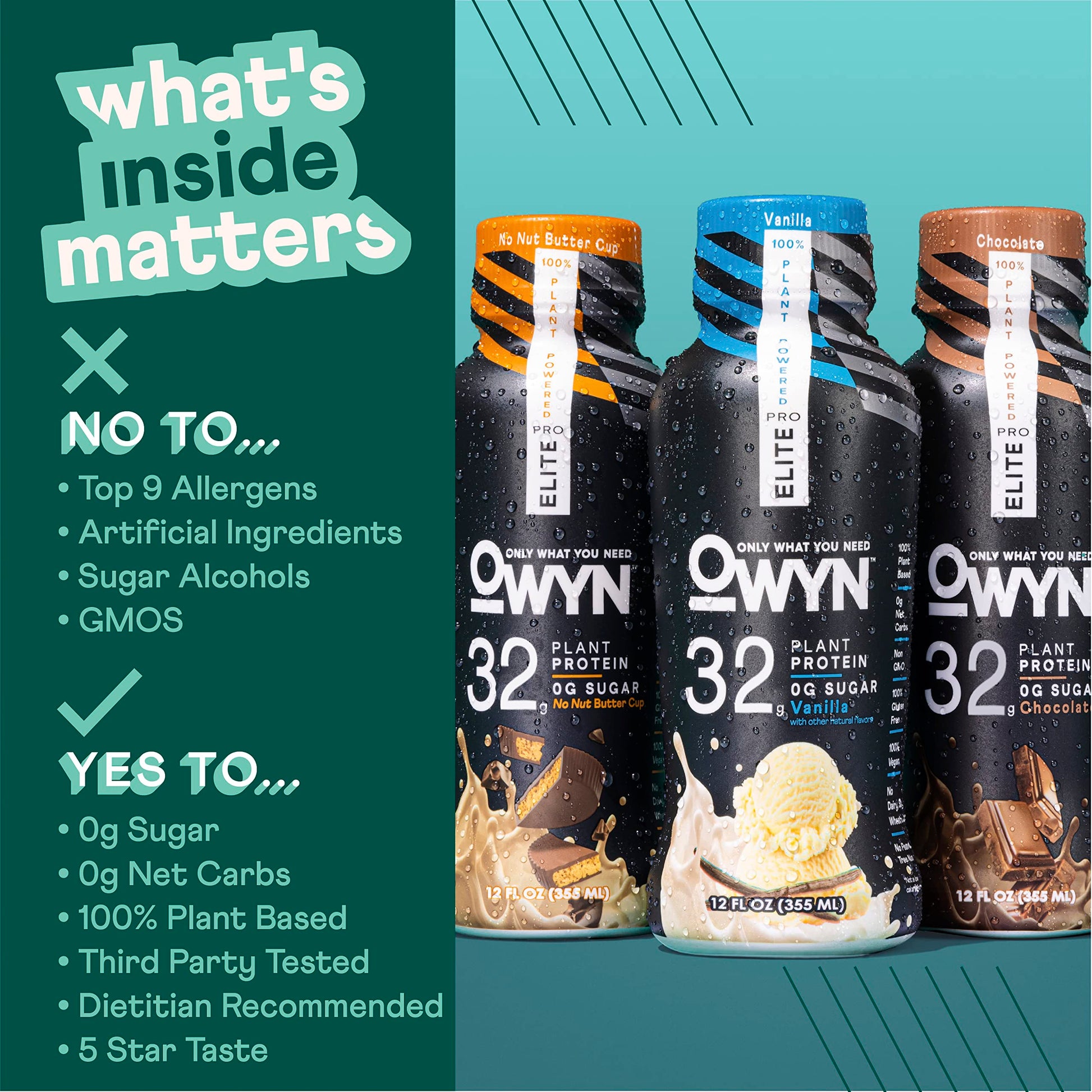 OWYN Only What You Need Pro Elite Vegan Plant Based High Protein Shake, Vanilla OWYN Only What You Need uk supplements