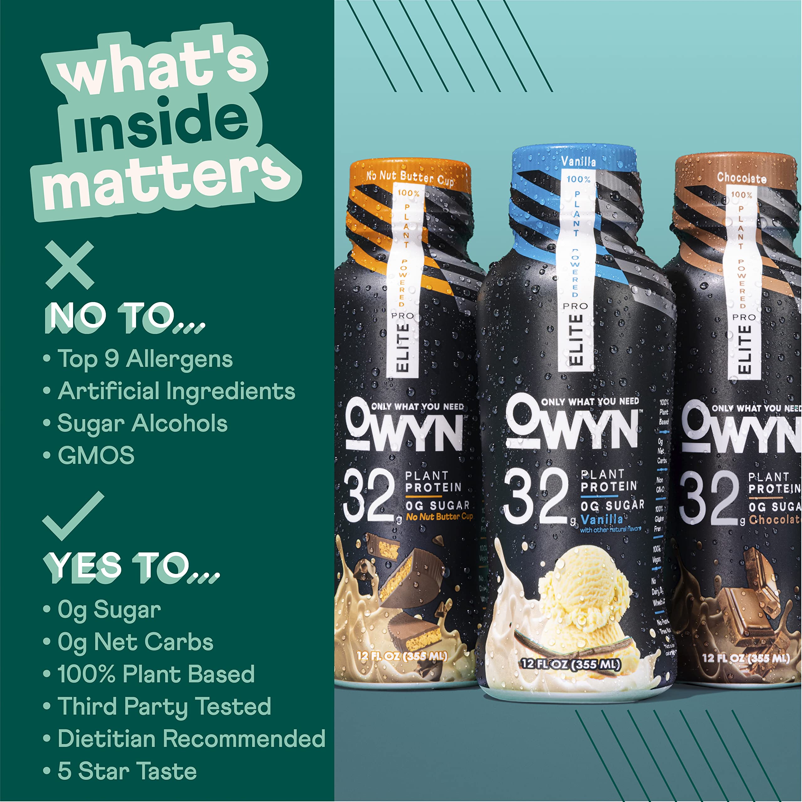 OWYN Only What You Need Pro Elite Vegan Plant Based High Protein Shake, Vanilla OWYN Only What You Need uk supplements