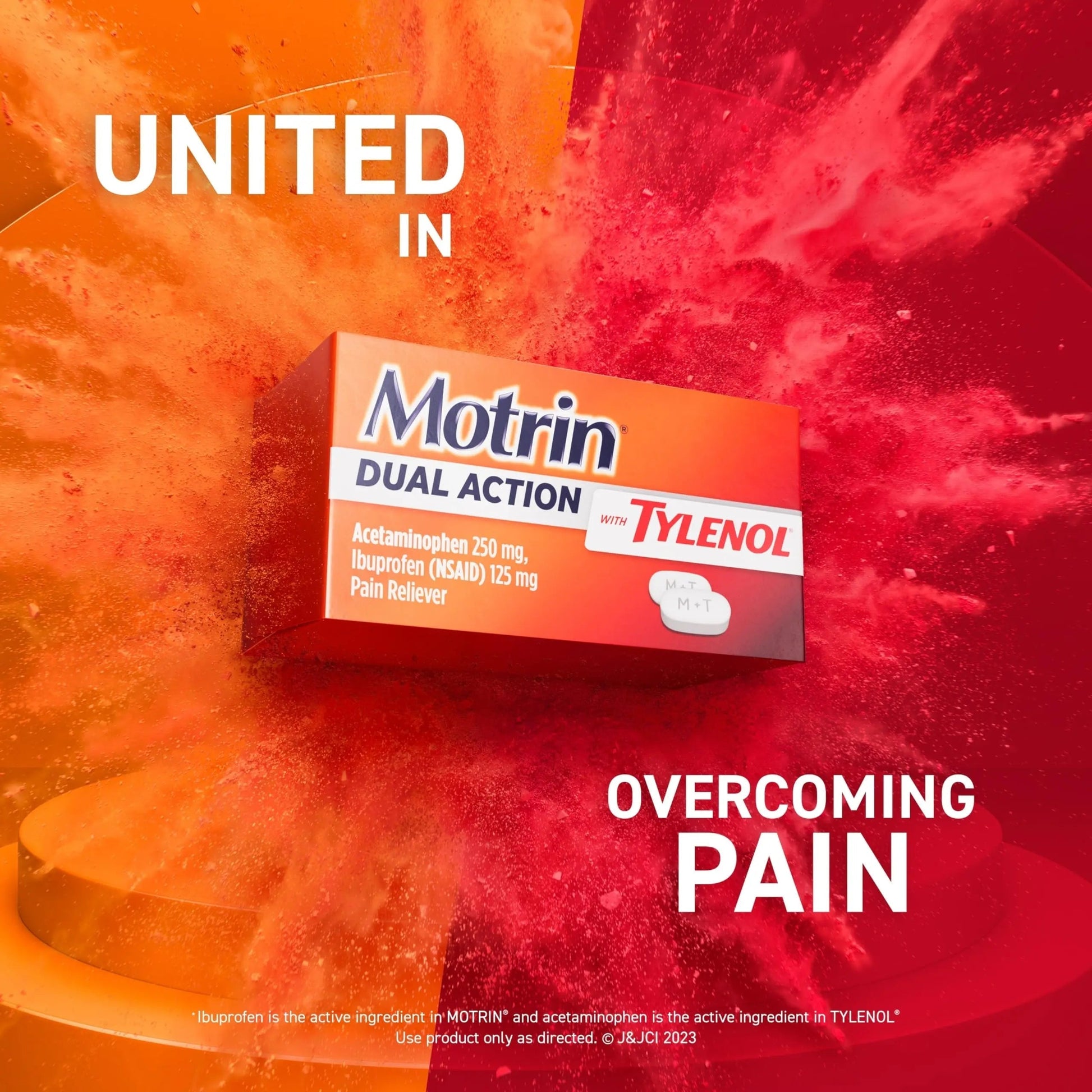 Motrin Dual Action with Tylenol, Ibuprofen & Acetaminophen Fast-Acting Dual Action Pain Reliever for Minor Aches & Pains, Ibuprofen (NSAID) 125 mg & Acetaminophen 250 mg, 120 ct Motrin uk supplements