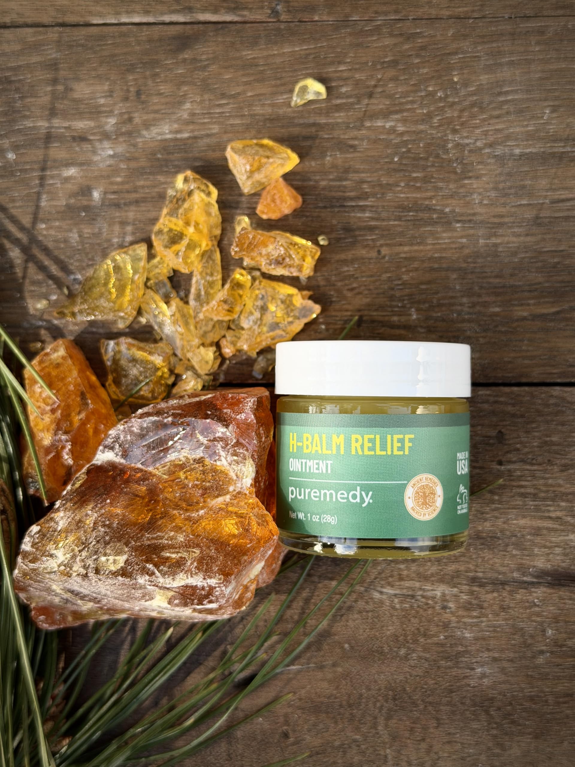 Puremedy - H-Relief Balm - All-Natural Salve for Bottom Lumps and Fissures, with Only Certified Organic or Wild Harvested Ingredients, 1 oz Puremedy uk supplements
