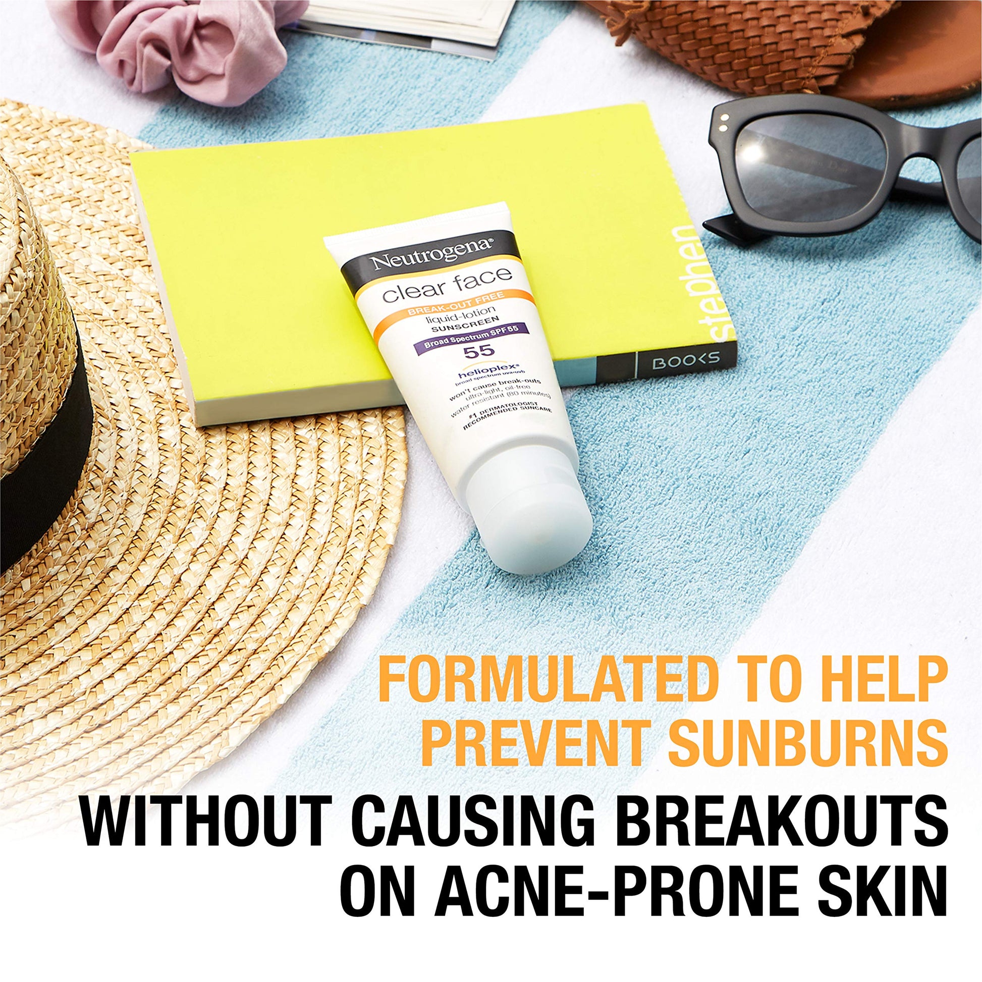 Neutrogena Clear Face Liquid Lotion Sunscreen for Acne-Prone Skin Neutrogena uk supplements