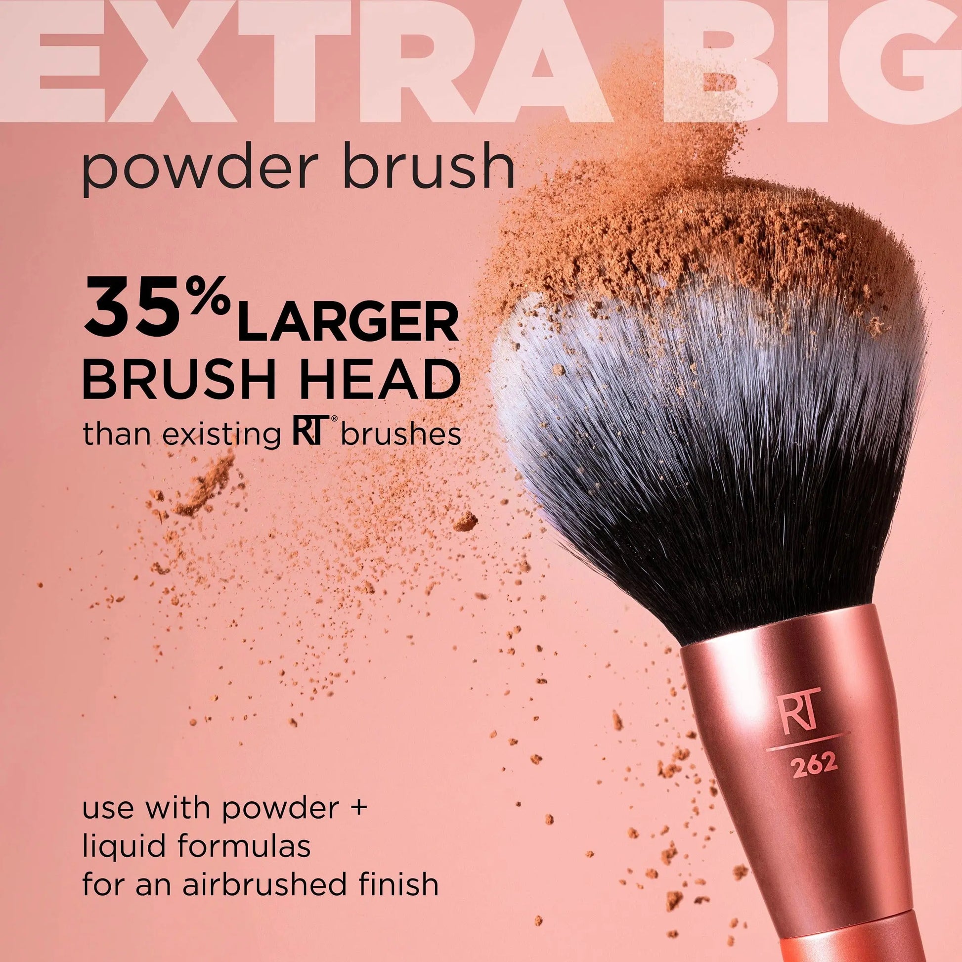 Real Techniques Extra Big Powder Brush, Large Makeup Brush For Powder, Fluffy Head For All-Over Setting, XL Oversized Brush For Quick Application, Cruelty-Free, Synthetic Bristles, 1 Count Real Techniques uk supplements