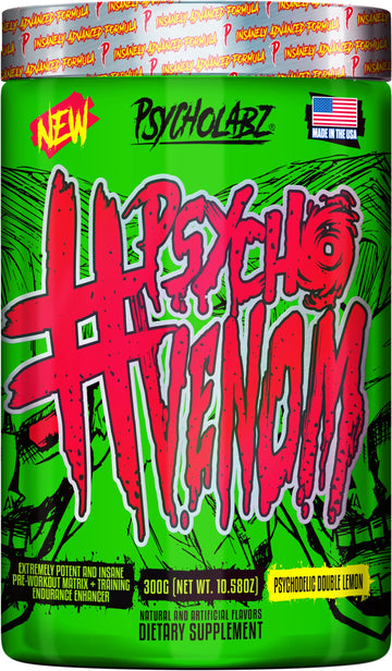 Psycholabz Pre Treino Psycho Venom 300g - Double Lemon Sabor Limão Psycholabz uk supplements