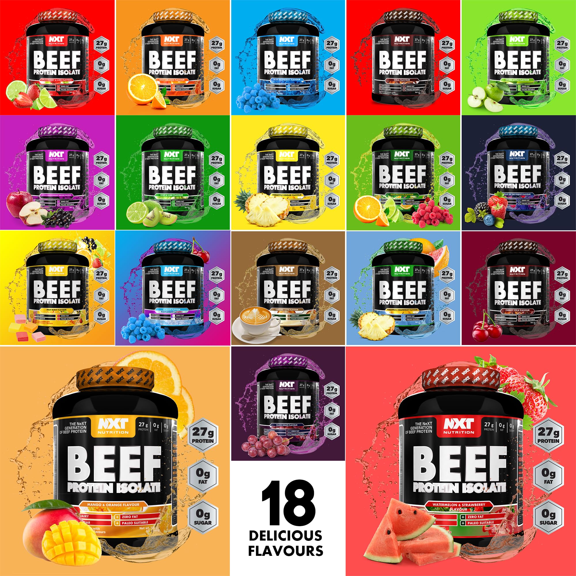 NXT Nutrition Beef Protein Isolate Powder - Protein Powder High in Natural Amino Acids NXT Nutrition uk supplements