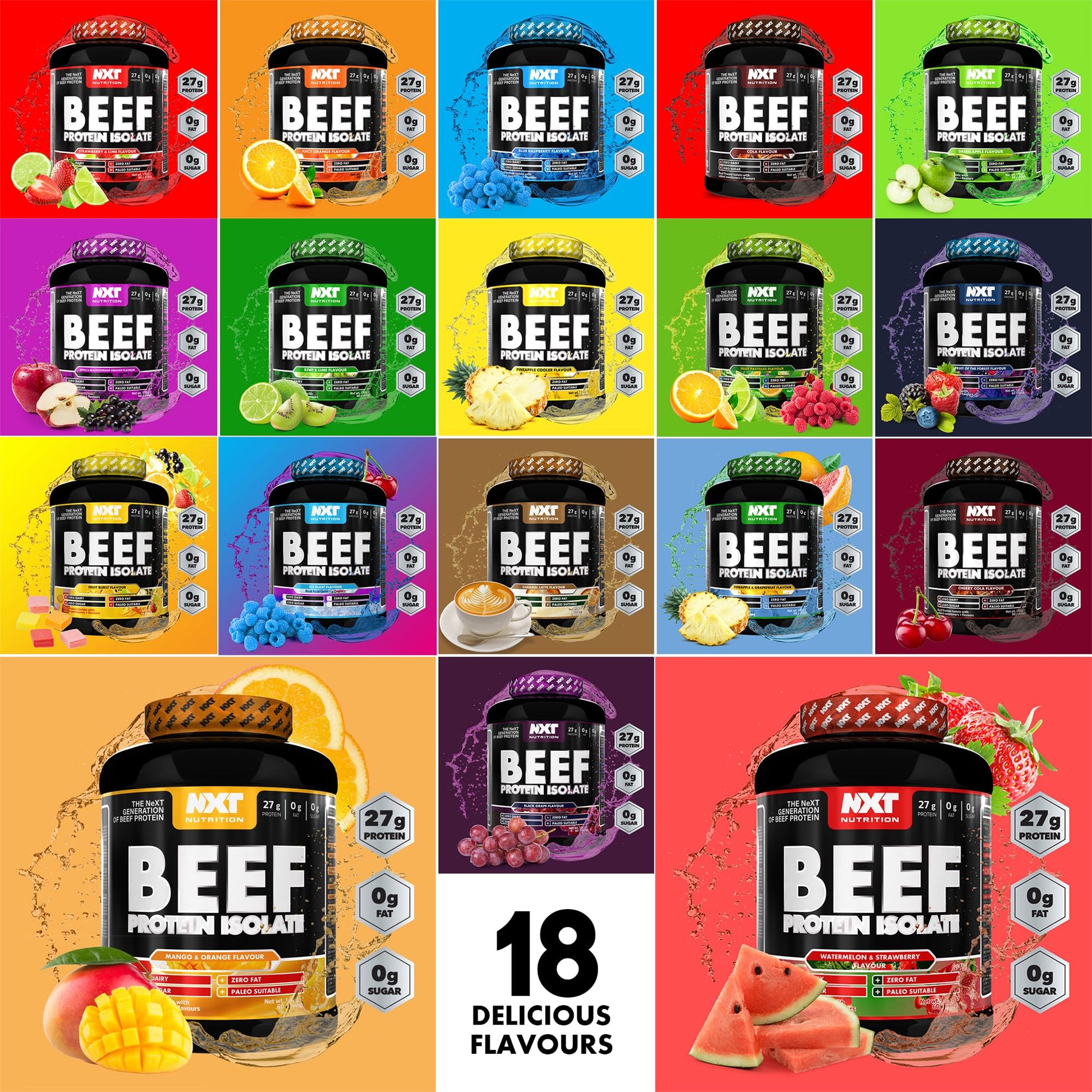 NXT Nutrition Beef Protein Isolate Powder - Protein Powder High in Natural Amino Acids NXT Nutrition uk supplements