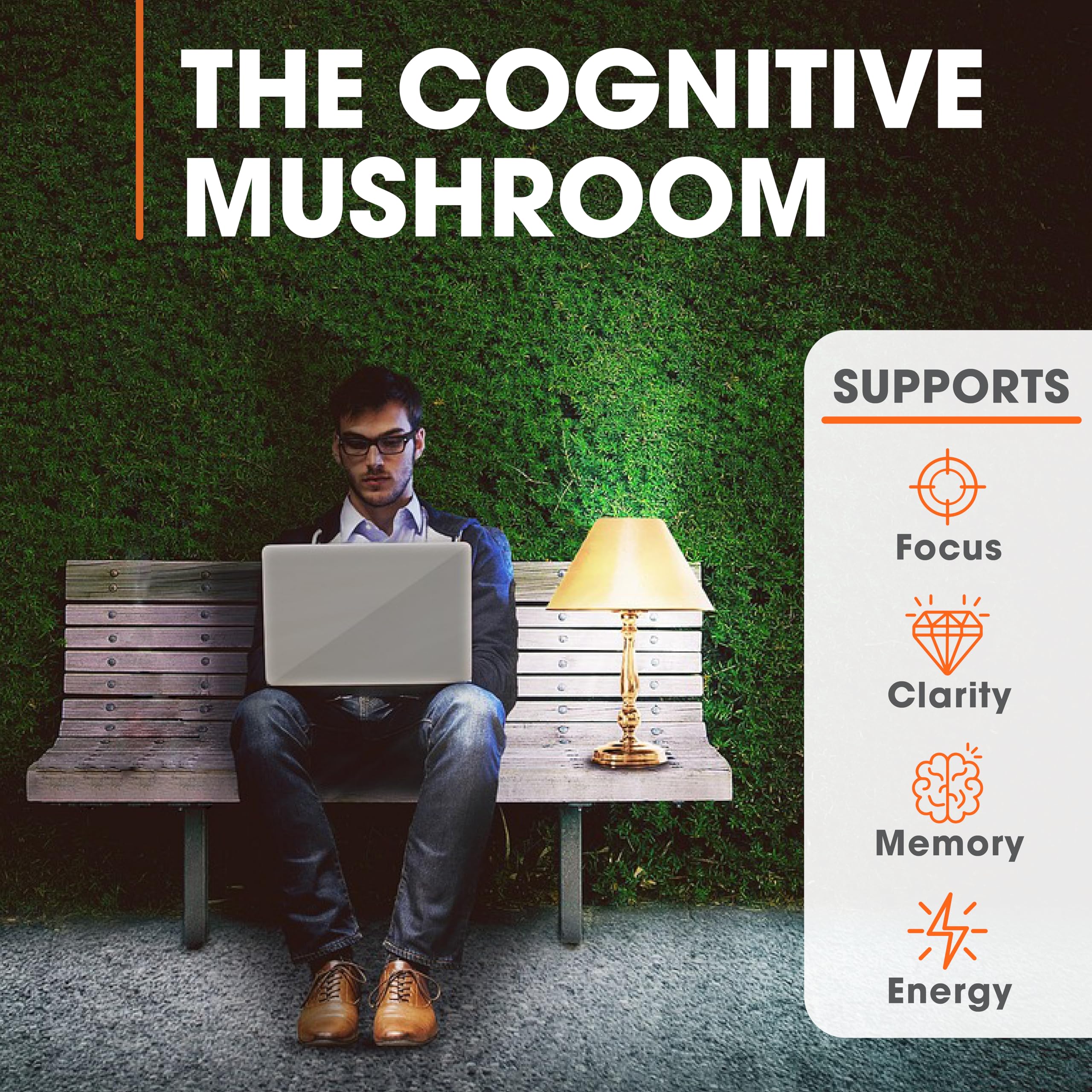 Genius Lions Mane Supplement Capsules - Organic Nootropic Supplement, 1200mg per The Genius Brand uk supplements