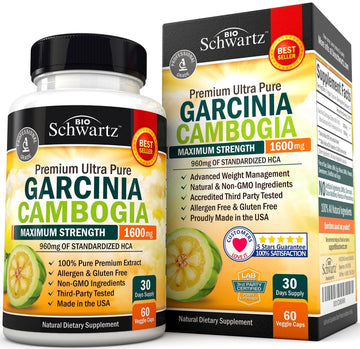 Garcinia Cambogia Weight Loss Pills - Maximum Strength Appetite Suppressant & Fat Burner BioSchwartz uk supplements