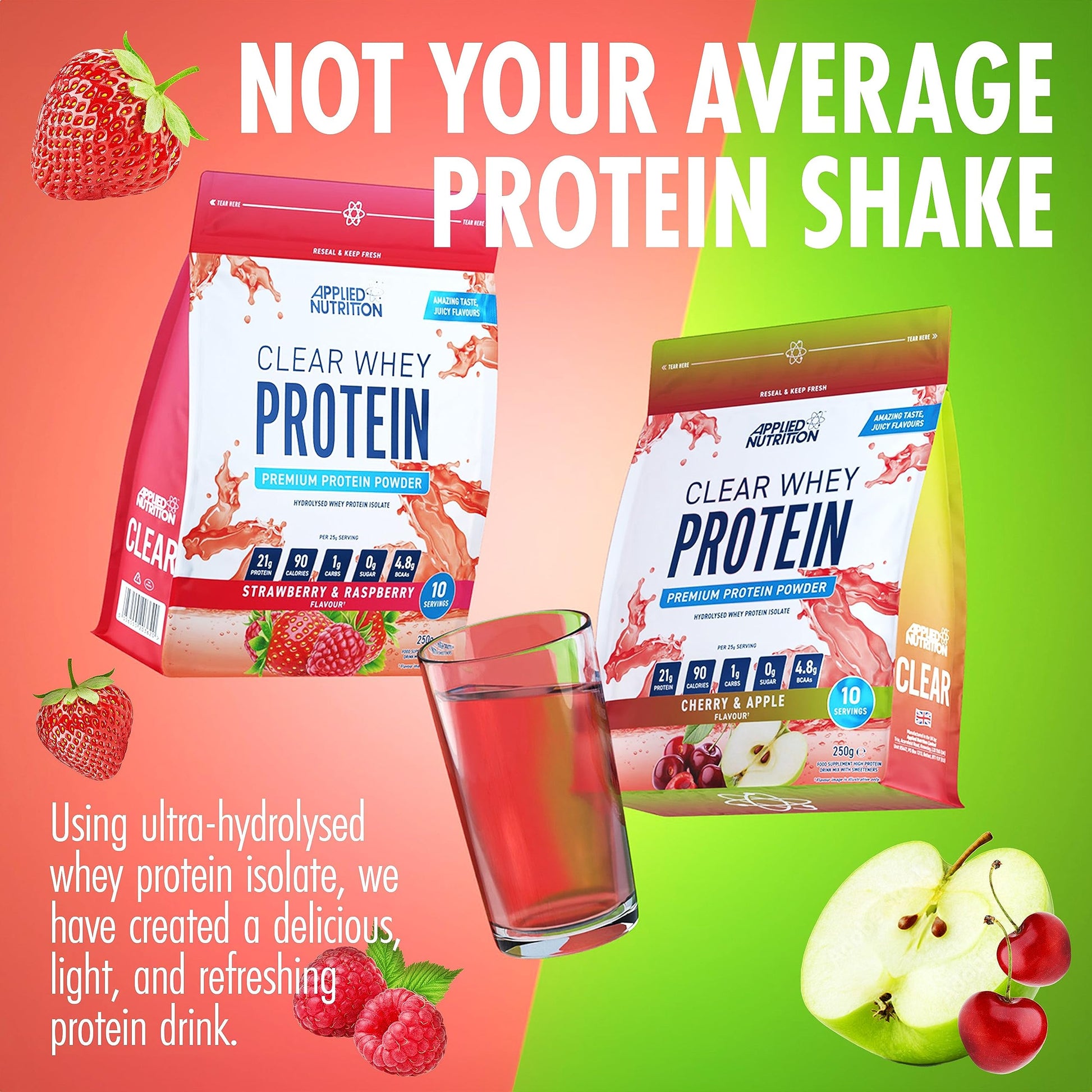 Applied Nutrition Clear Whey Isolate - Whey Protein Isolate, Refreshing High Protein Powder Applied Nutrition uk supplements