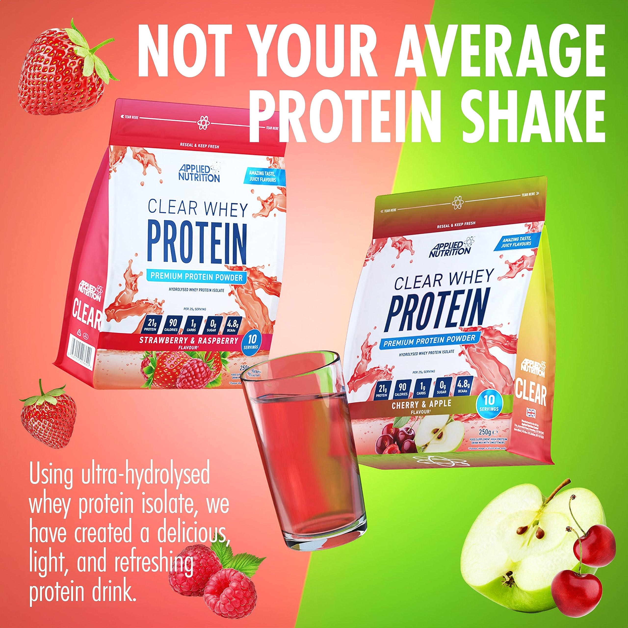 Applied Nutrition Clear Whey Isolate - Whey Protein Isolate, Refreshing High Protein Powder Applied Nutrition uk supplements