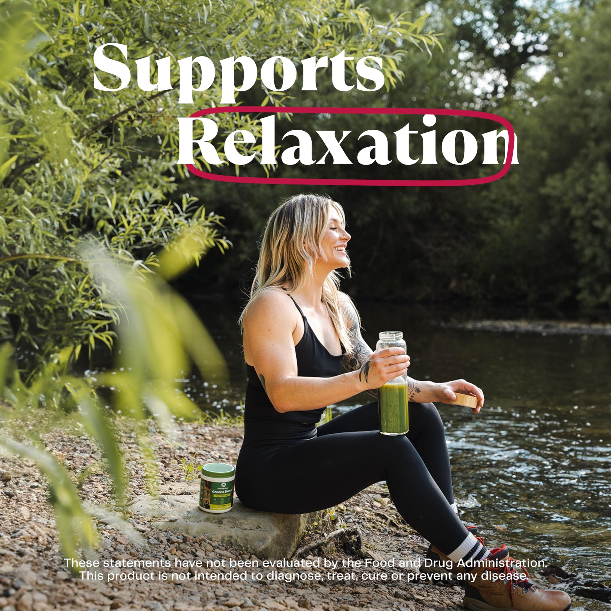 Amazing Grass Greens Blend Mood: Super Greens Powder Smoothie Mix for Mood, Relaxat Amazing Grass uk supplements