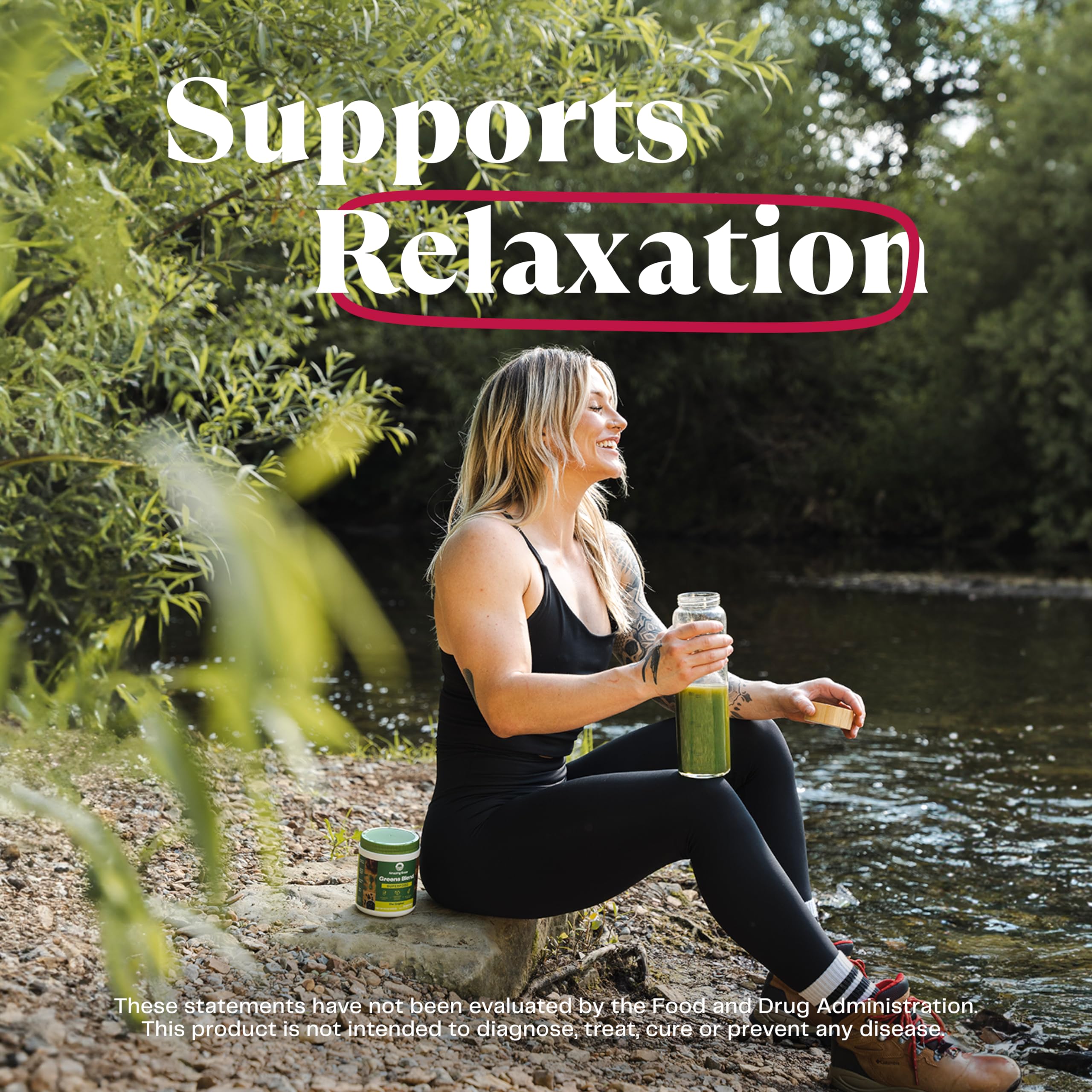 Amazing Grass Greens Blend Mood: Super Greens Powder Smoothie Mix for Mood, Relaxat Amazing Grass uk supplements