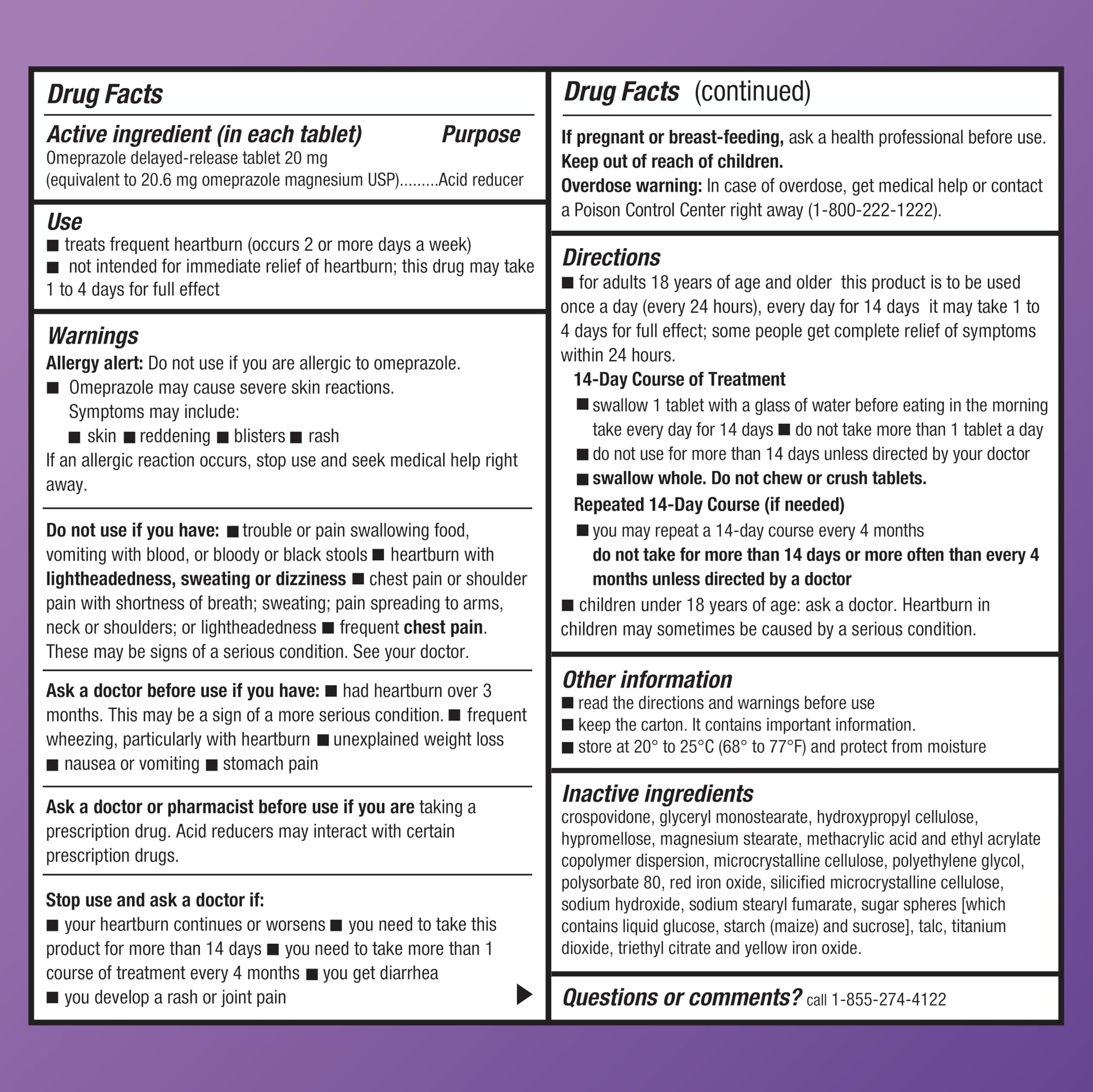 Amazon Basic Care Omeprazole Delayed Release Tablets 20 mg, Acid Reducer, treats frequent heartburn,, Cream, Regular, 42 Count (Pack of 1), 42 Count, Amazon Basic Care uk supplements