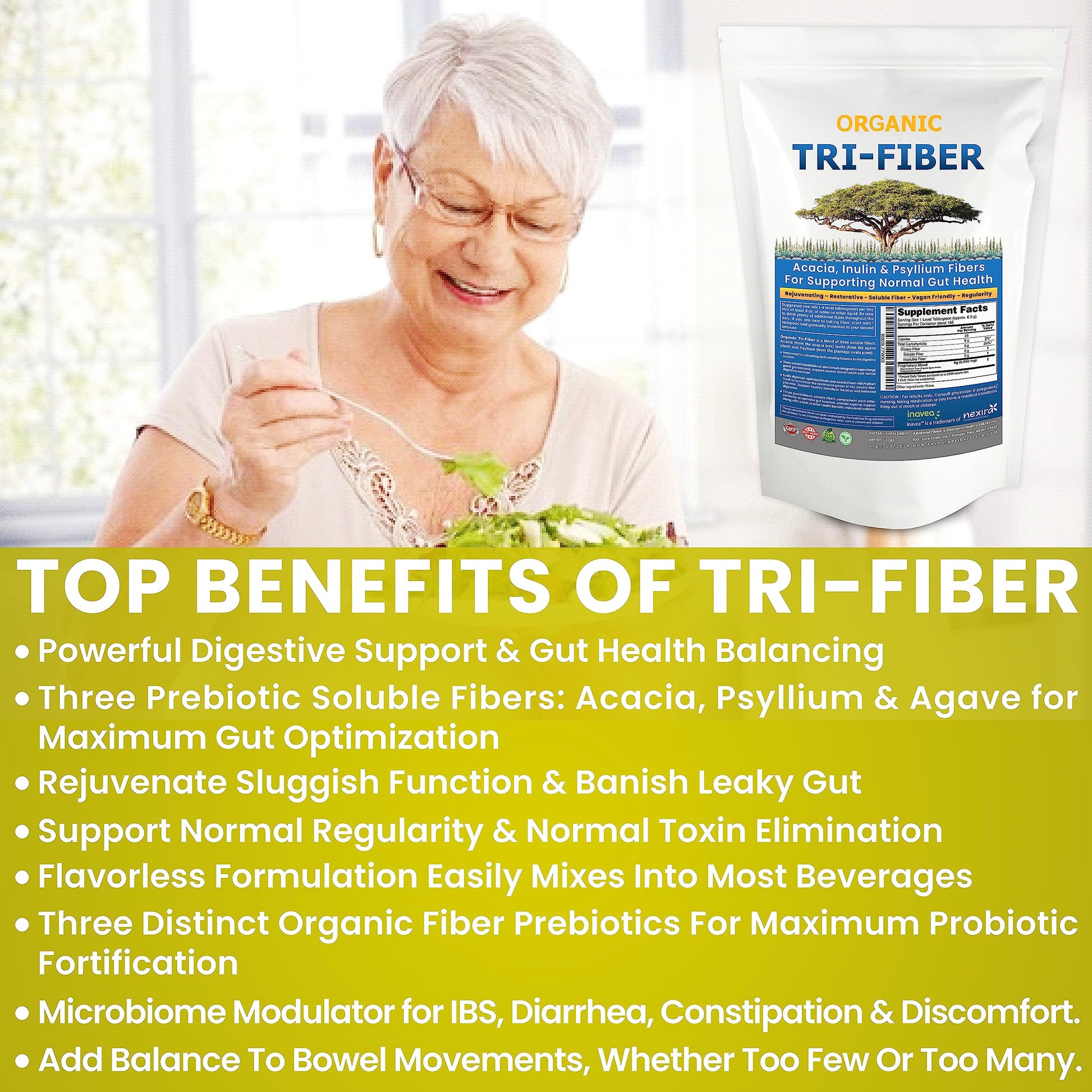 Kidney Restore Tri-Fiber Organic Soluble Fiber Powder, Unflavored High Fiber 3-in-1 Kidney Restore uk supplements