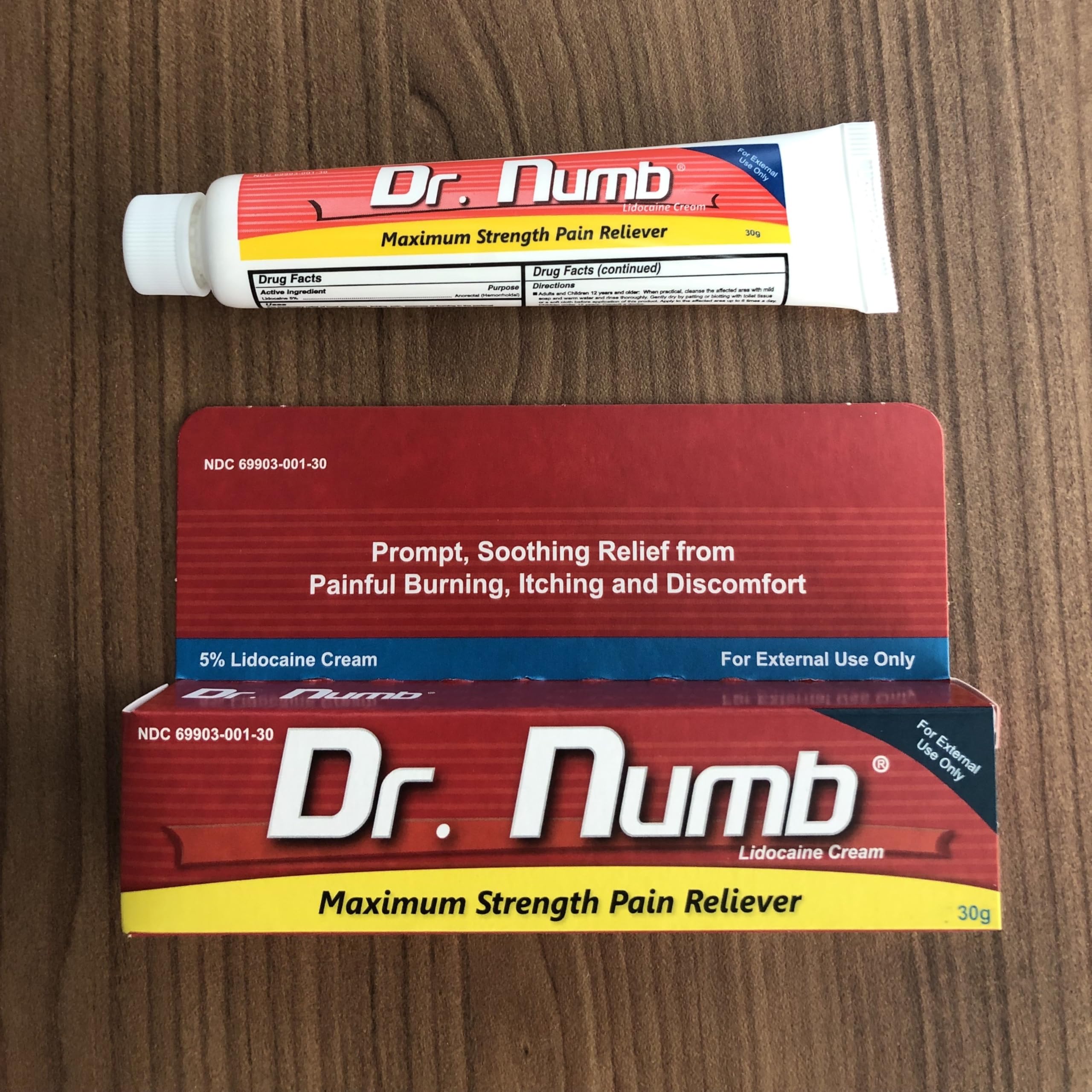 Dr. Numb 5% Lidocaine Numbing Cream, Fast-Acting Maximum Strength Topical Anesthetic Pain Relief Burn Itch Numb Cream with Vitamin E for Hemorrhoid Treatment, Local and Anorectal Uses - 30g 4 Pack Dr. Numb uk supplements