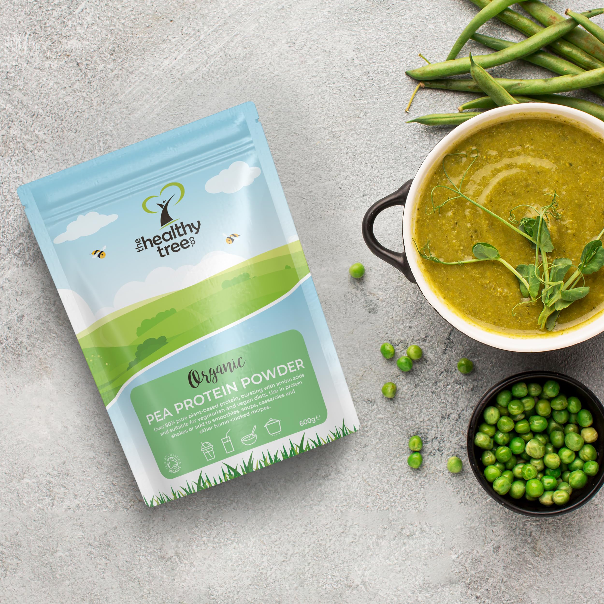 Organic Pea Protein Powder - European Vegan Protein Powder by TheHealthyTree Company TheHealthyTree Company uk supplements