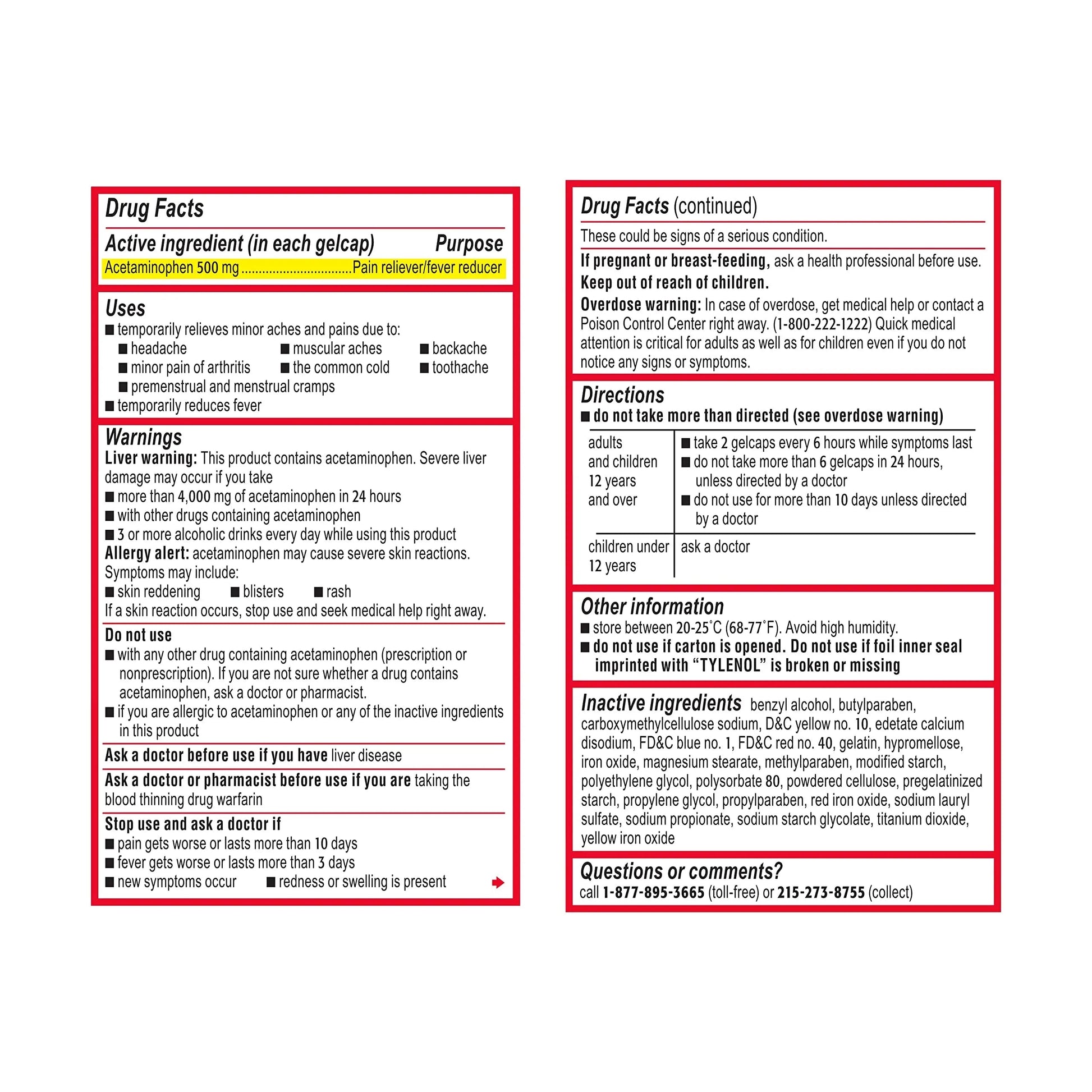 Benadryl Ultratabs Antihistamine Allergy Relief Tablets with 25 mg Diphenhydramine HCl, 100 ct and Tylenol Extra Strength Pain Reliever Rapid Release Gels with 500 mg Acetaminophen, 100 ct Tylenol uk supplements