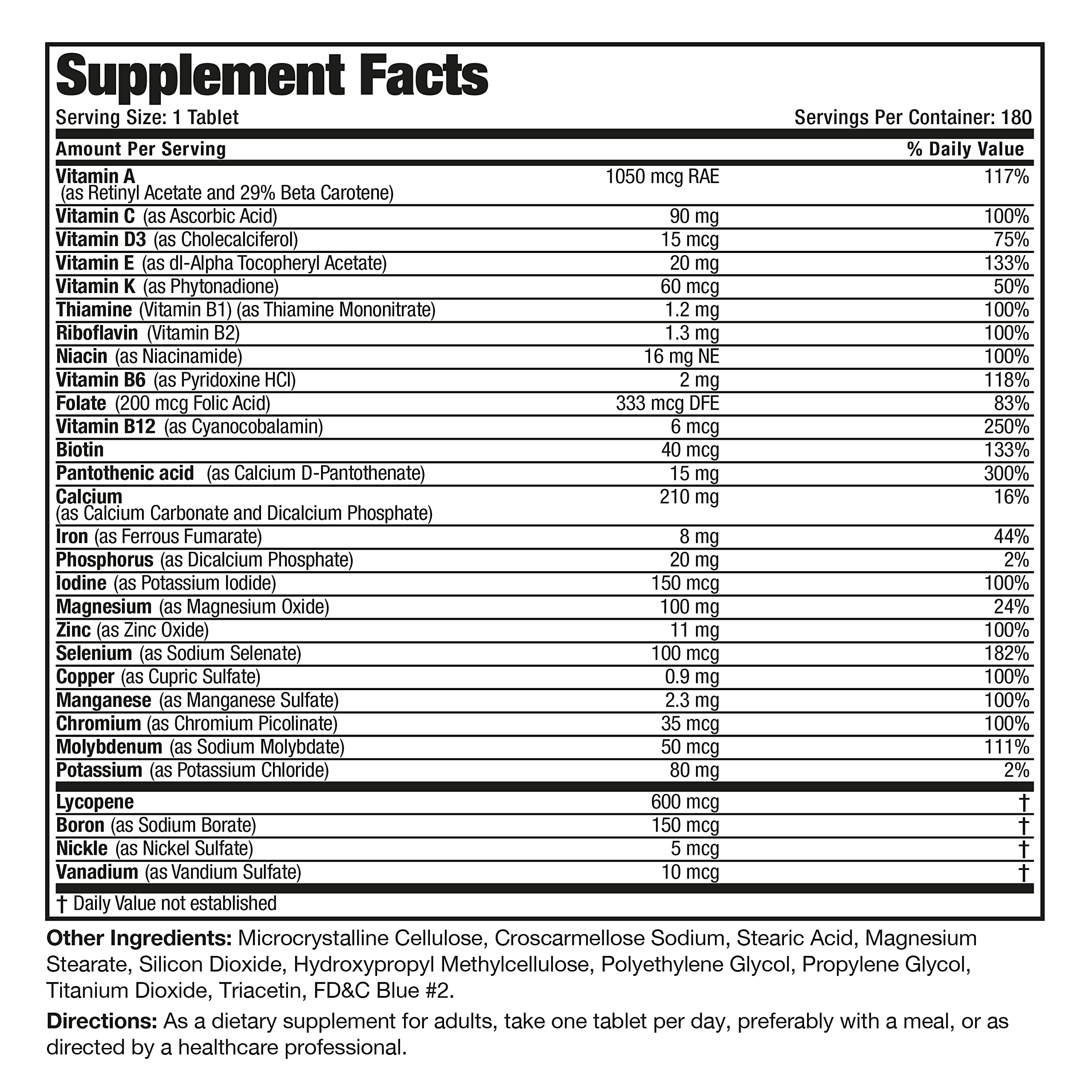 Bronson ONE Daily Men’s Complete Multivitamin Multimineral Once-Daily Multi for Active Men, 180 Tablets Bronson uk supplements