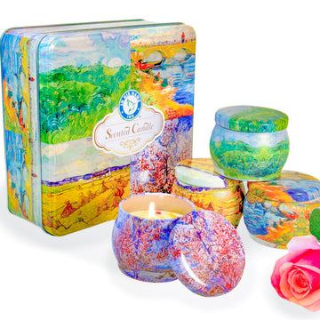 Scented Candles Gift for Women, 4 Pack, Reusable Tin Box, Luxury Candles for Home In His Name uk supplements