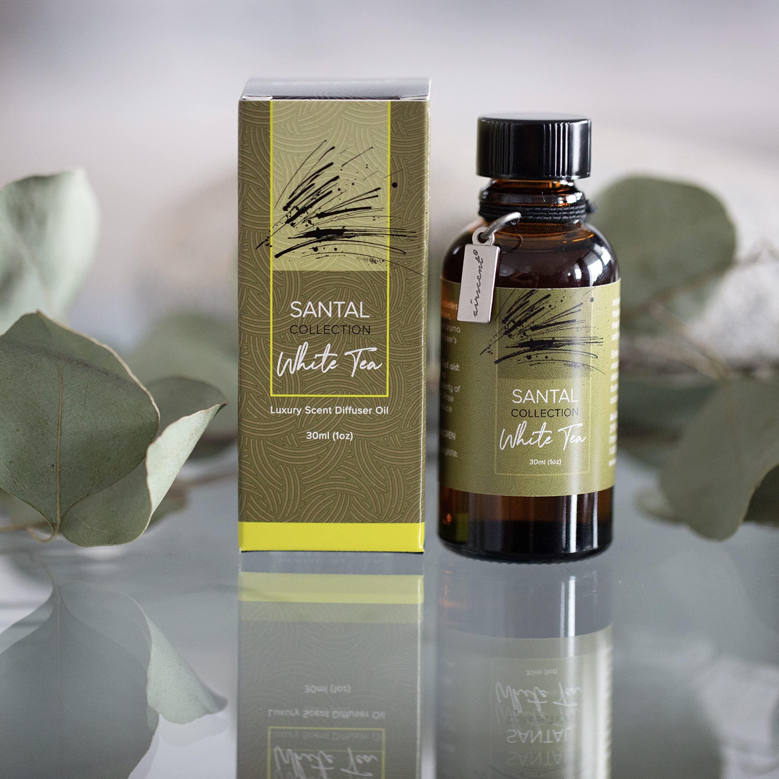 Santal White Tea Diffuser Oil - Air-Scent Aroma and Essential Oil Blend for Aromatherapy Diffusers - 30 Milliliter Air-Scent uk supplements