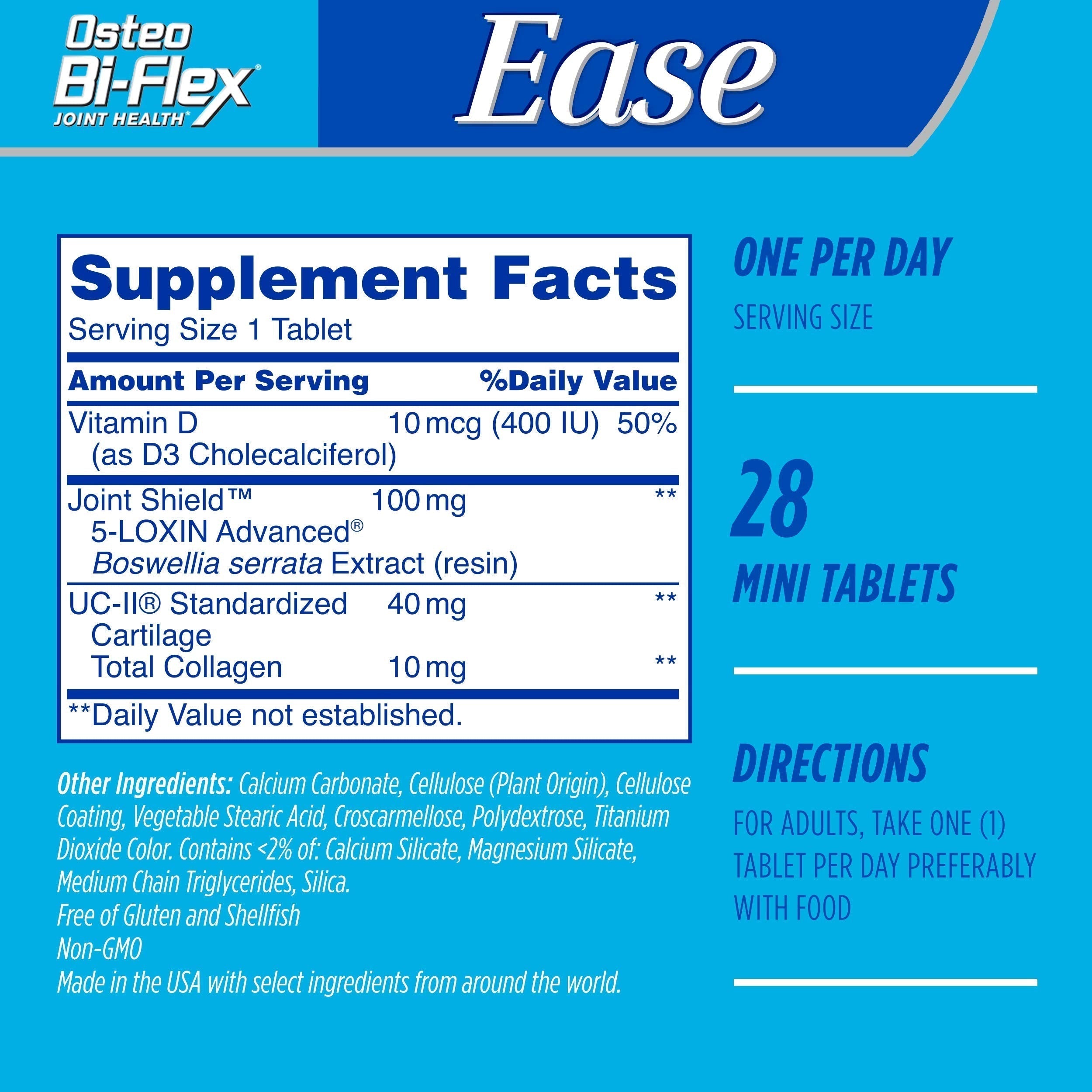 Osteo Bi-Flex Ease Advanced Triple Action with Vitamin D Joint Supplements, Mini-Tablets, 28 Count Osteo Bi-Flex uk supplements