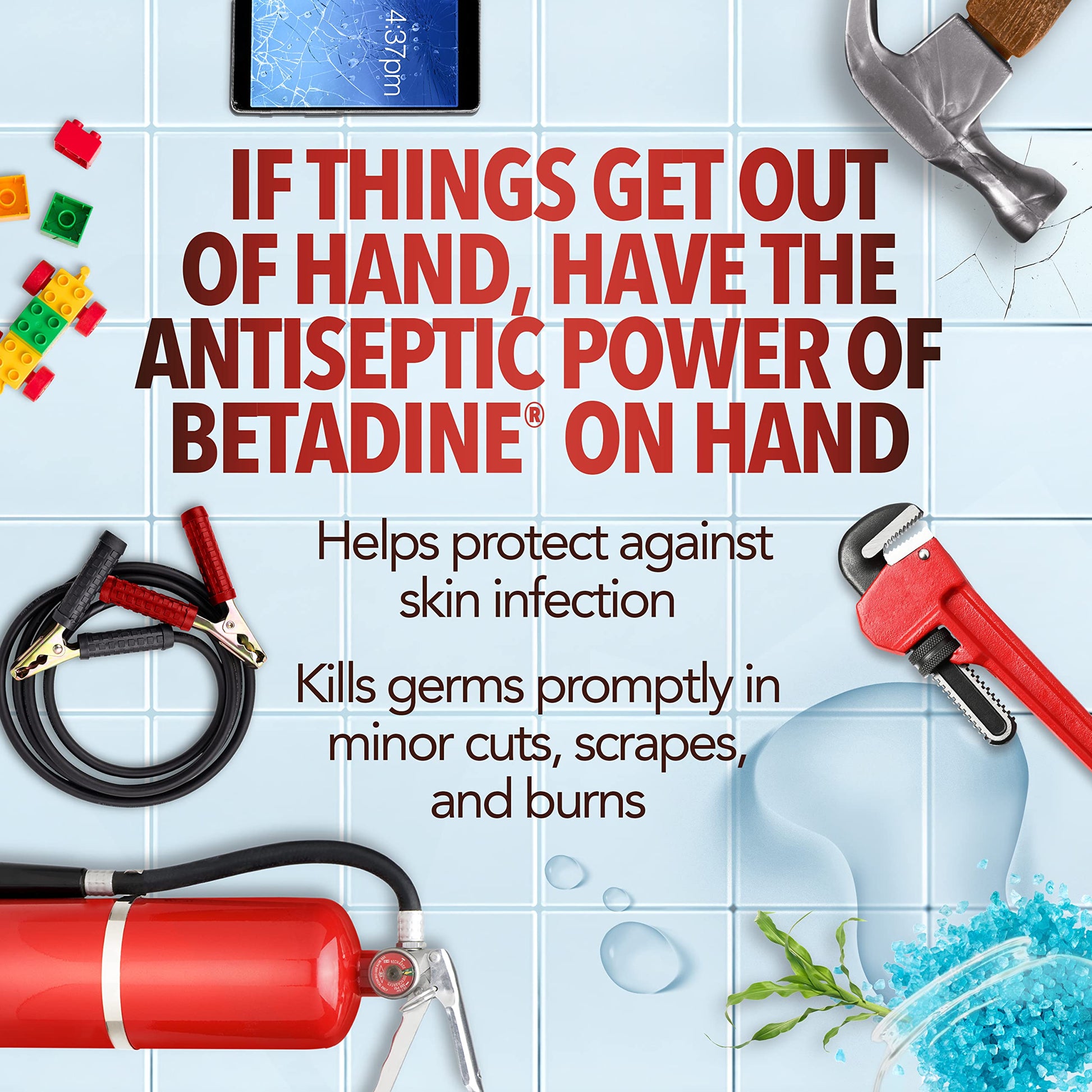 Betadine Antiseptic Liquid First Aid Solution, Povidone-iodine 10%, Infection Betadine uk supplements