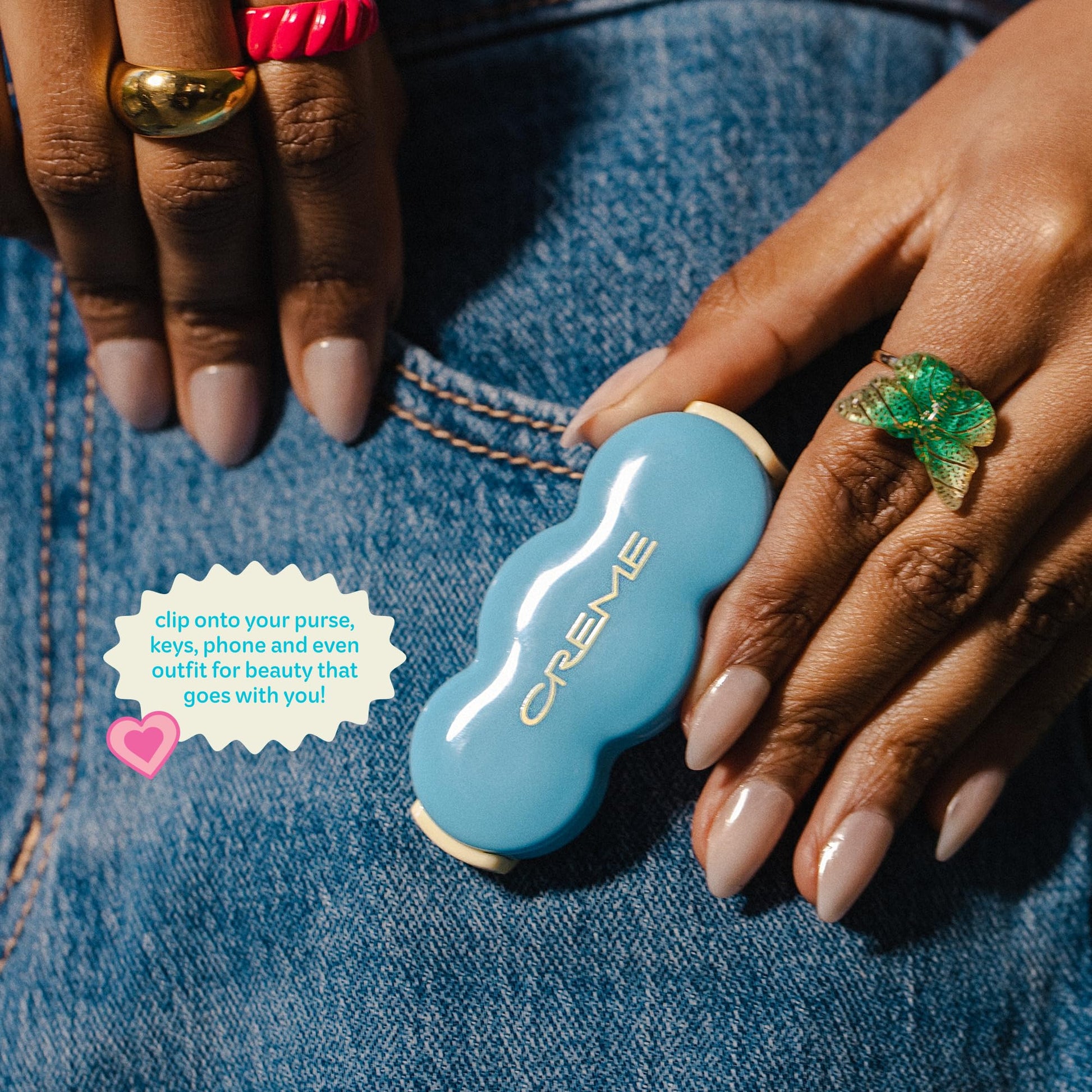 The Crème Shop Shimmer Pop Clip-On Lip Gloss | Korean Makeup, Cute Clip Accessory, Hydrating, Non-Sticky, Shea Butter, Hyaluronic Acid, Vitamine E- Gravity Glow The Crème Shop uk supplements